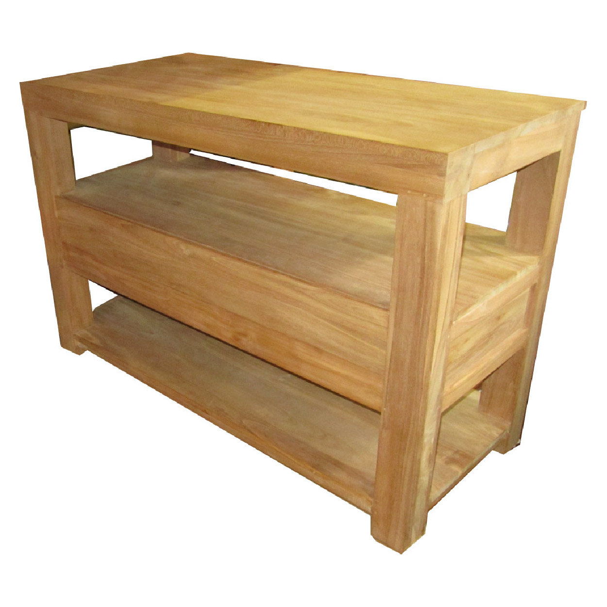 Badkamer dressoir Teakhout Rotterdam 1 la 100 cm breed