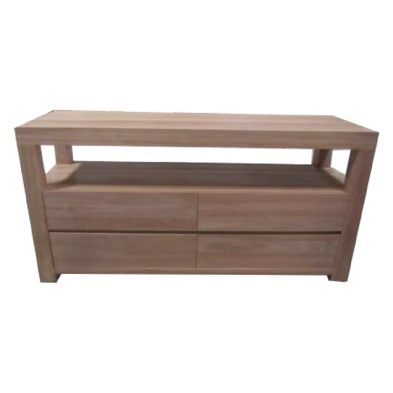 Badkamer dressoir Teakhout Rotterdam 4 laden 160 cm breed