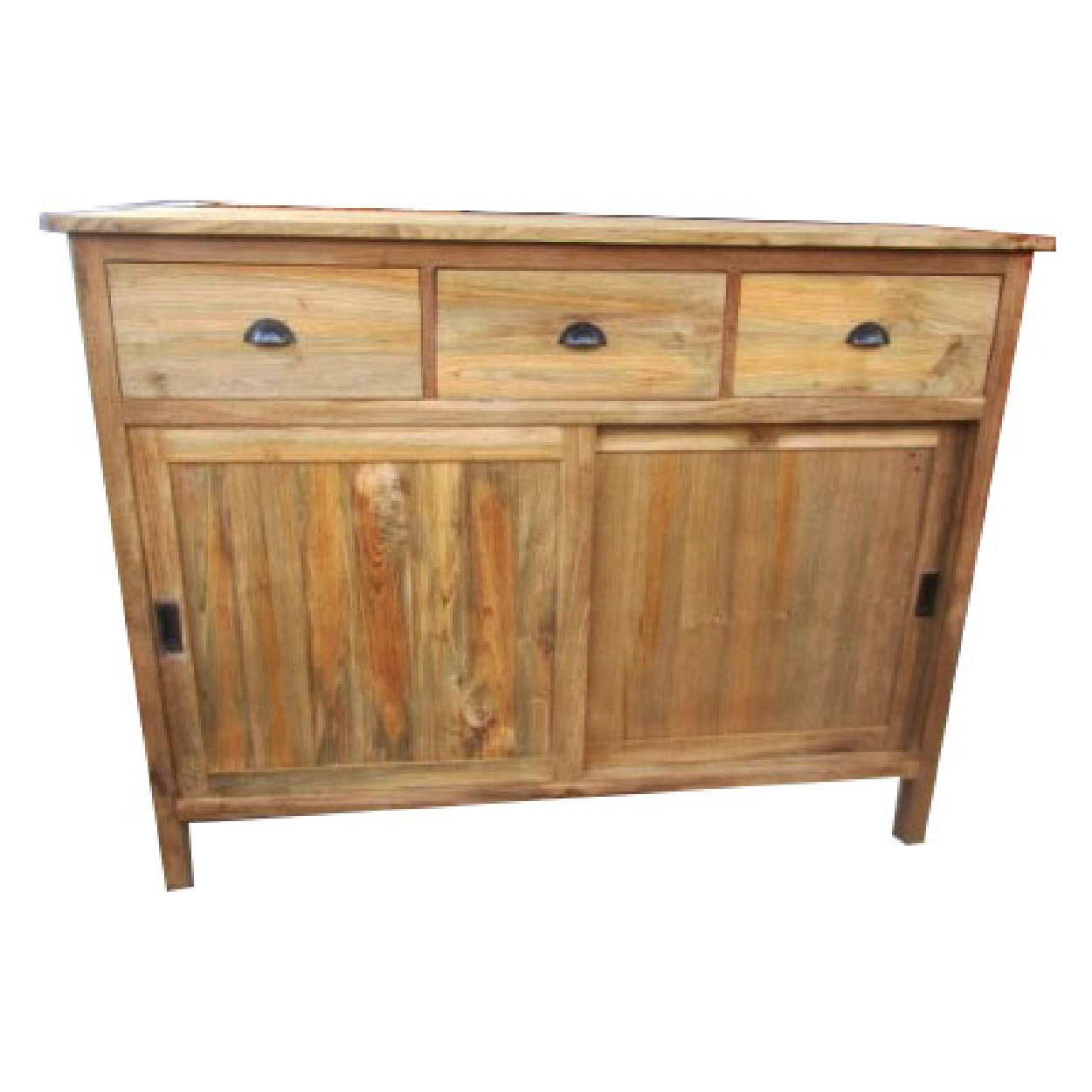 Dressoir van Teakhout Recycledhout Haren 117 cm hoog