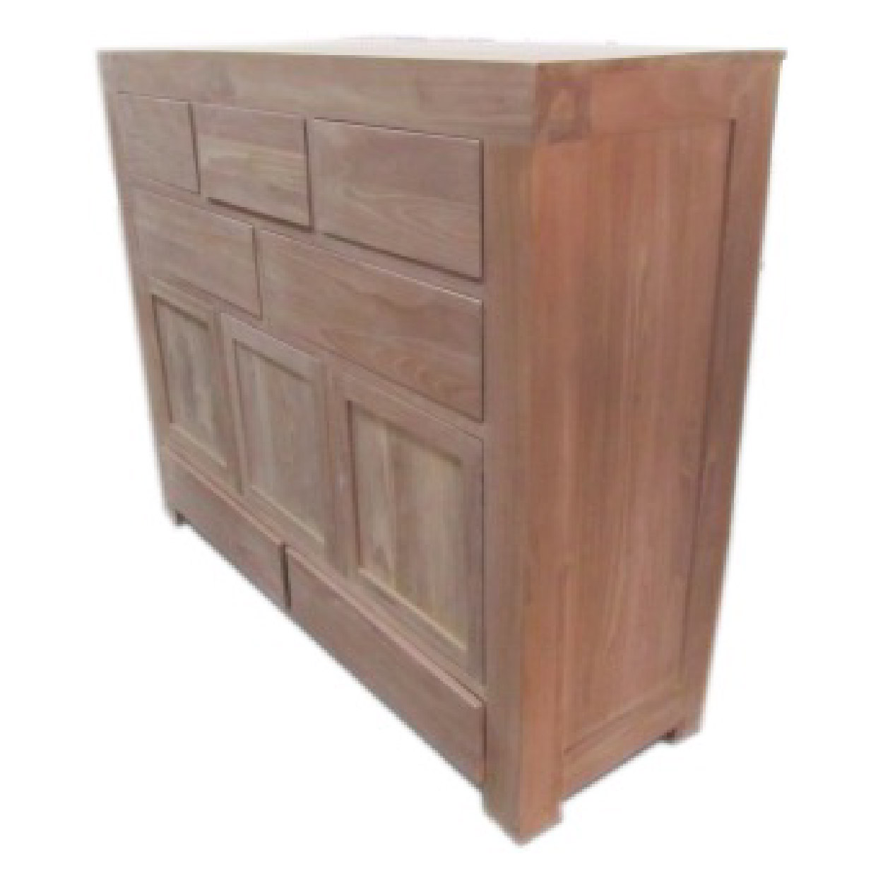 Dressoir van Teakhouthout Amsterdam 130 cm hoog