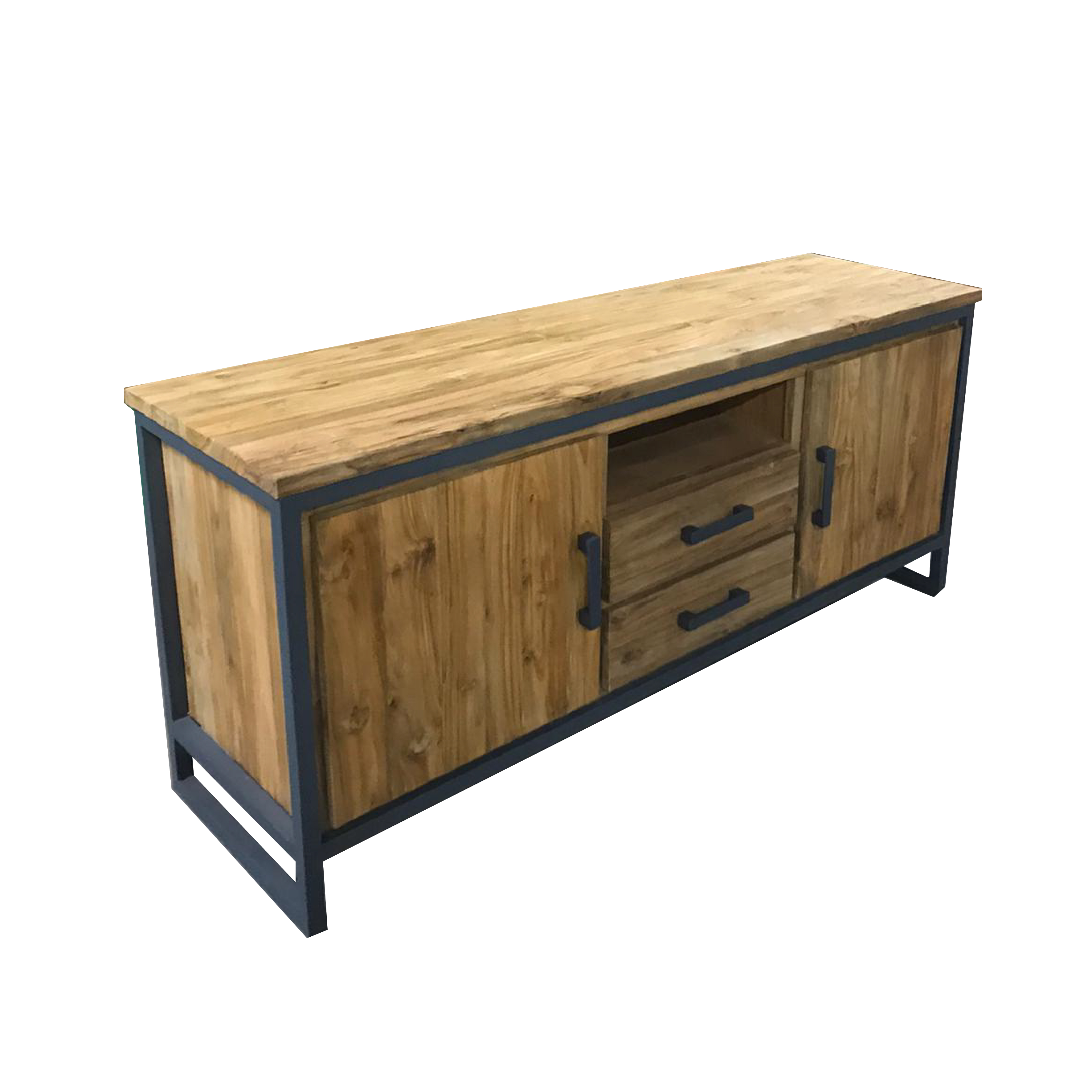 Dressoir van Teakhout Recycledhout Ricardo 75 cm hoog