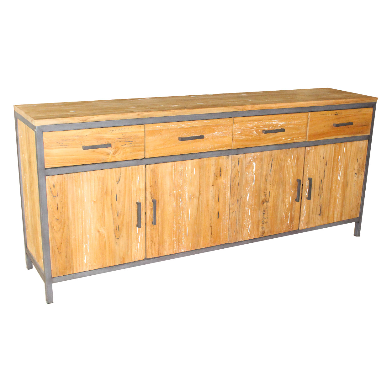 Dressoir van Teakhouthout Han 90 cm hoog