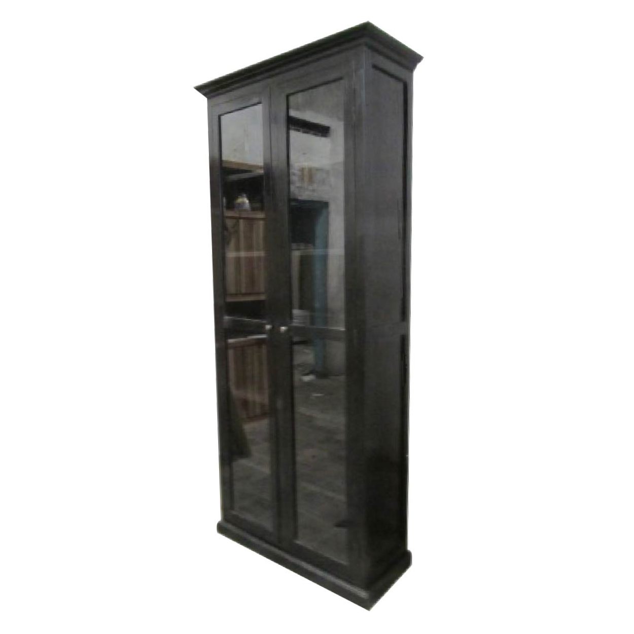 Vitrinekast van Teakhouthout Hellevoetsluis 100 cm breed