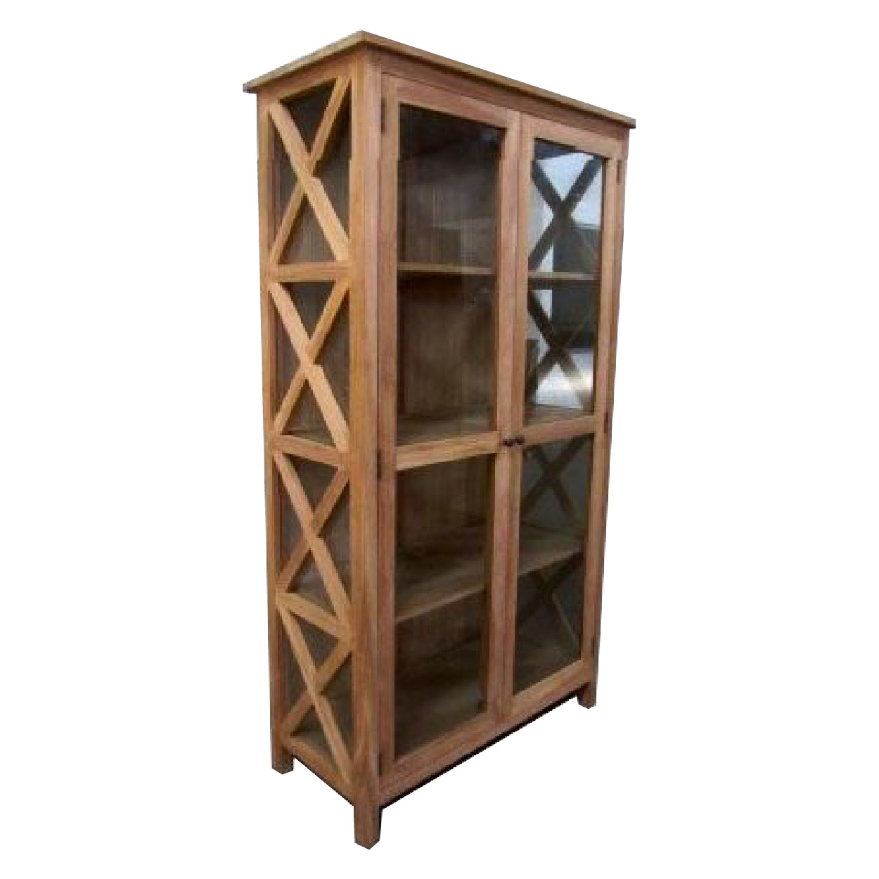 Vitrinekast van Teakhouthout Deventer 100 cm breed