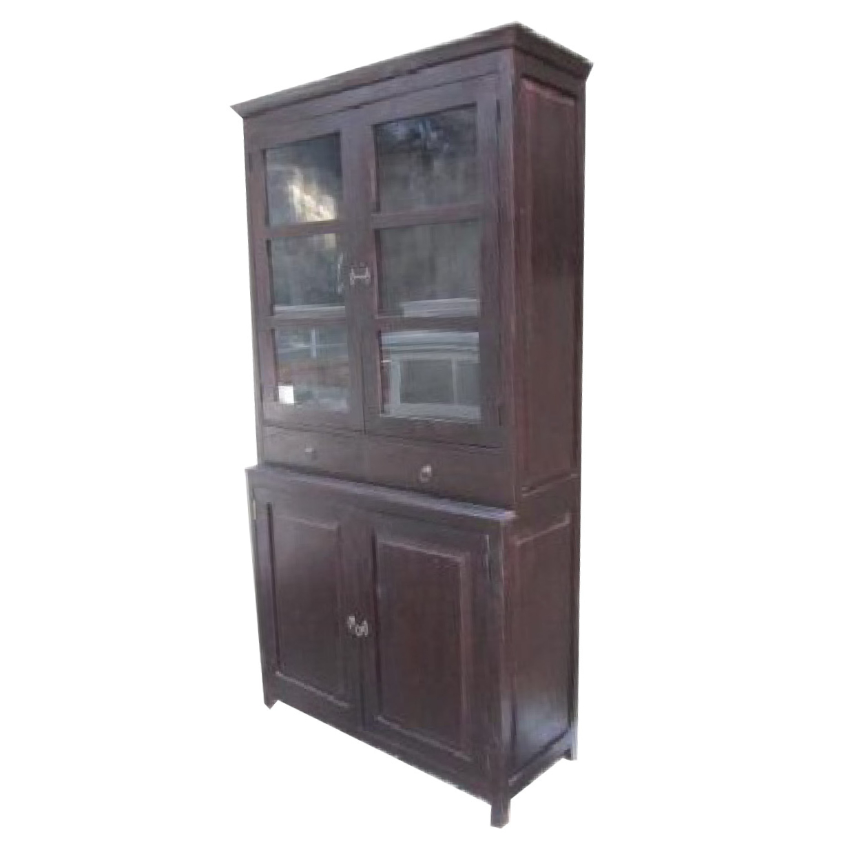 Vitrinekast van Teakhouthout Giorle 105 cm breed