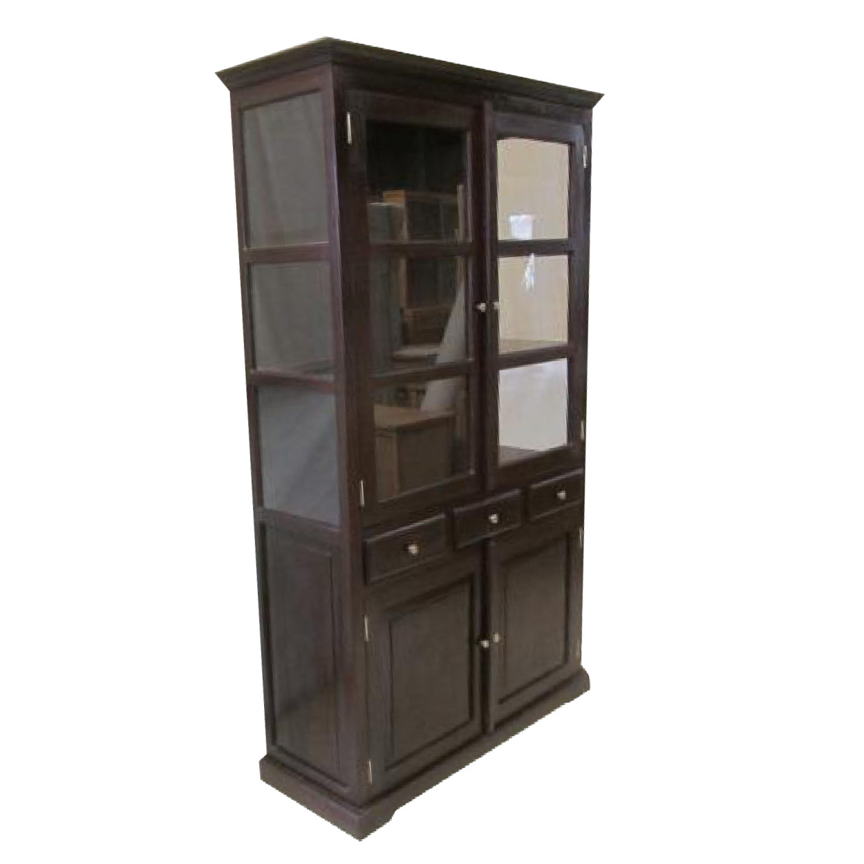 Vitrinekast van Teakhouthout Haarlem 110 cm breed