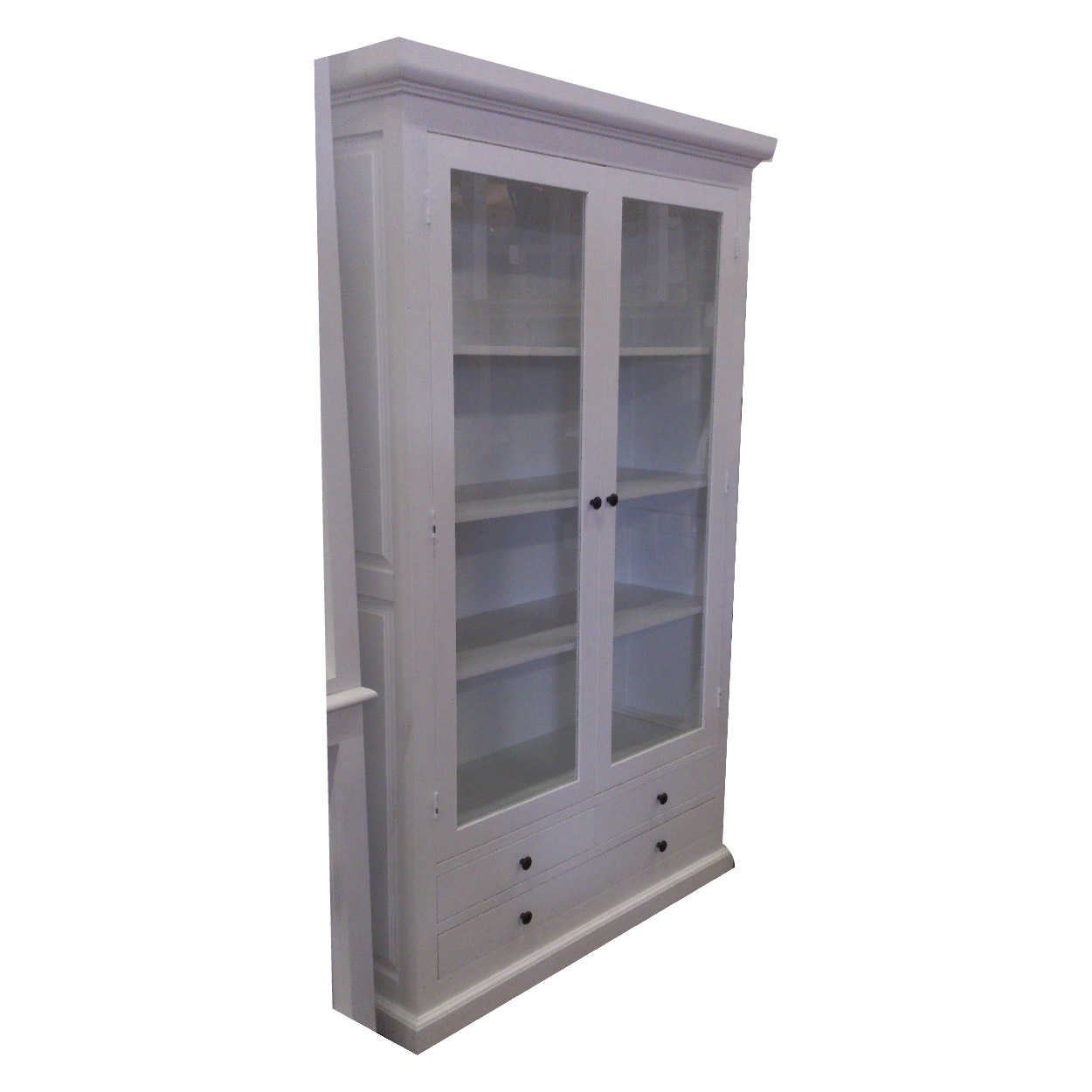 Vitrinekast van Teakhouthout Giorgio 110 cm breed