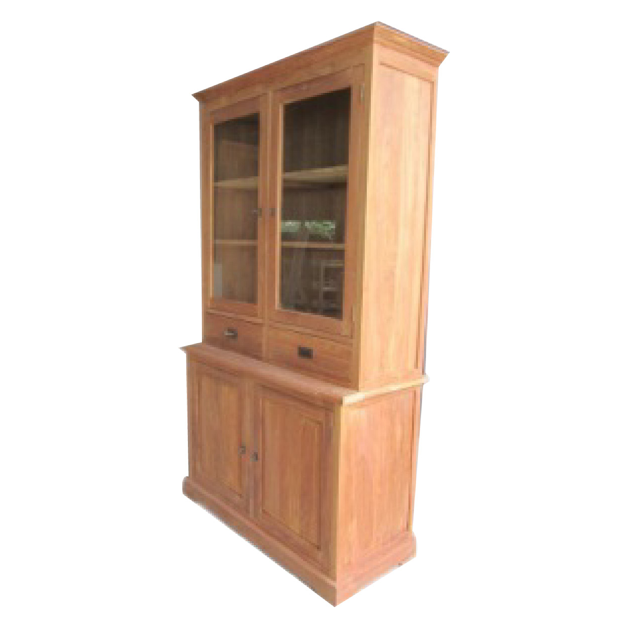 Vitrinekast van Teakhouthout Dordrecht 120 cm breed