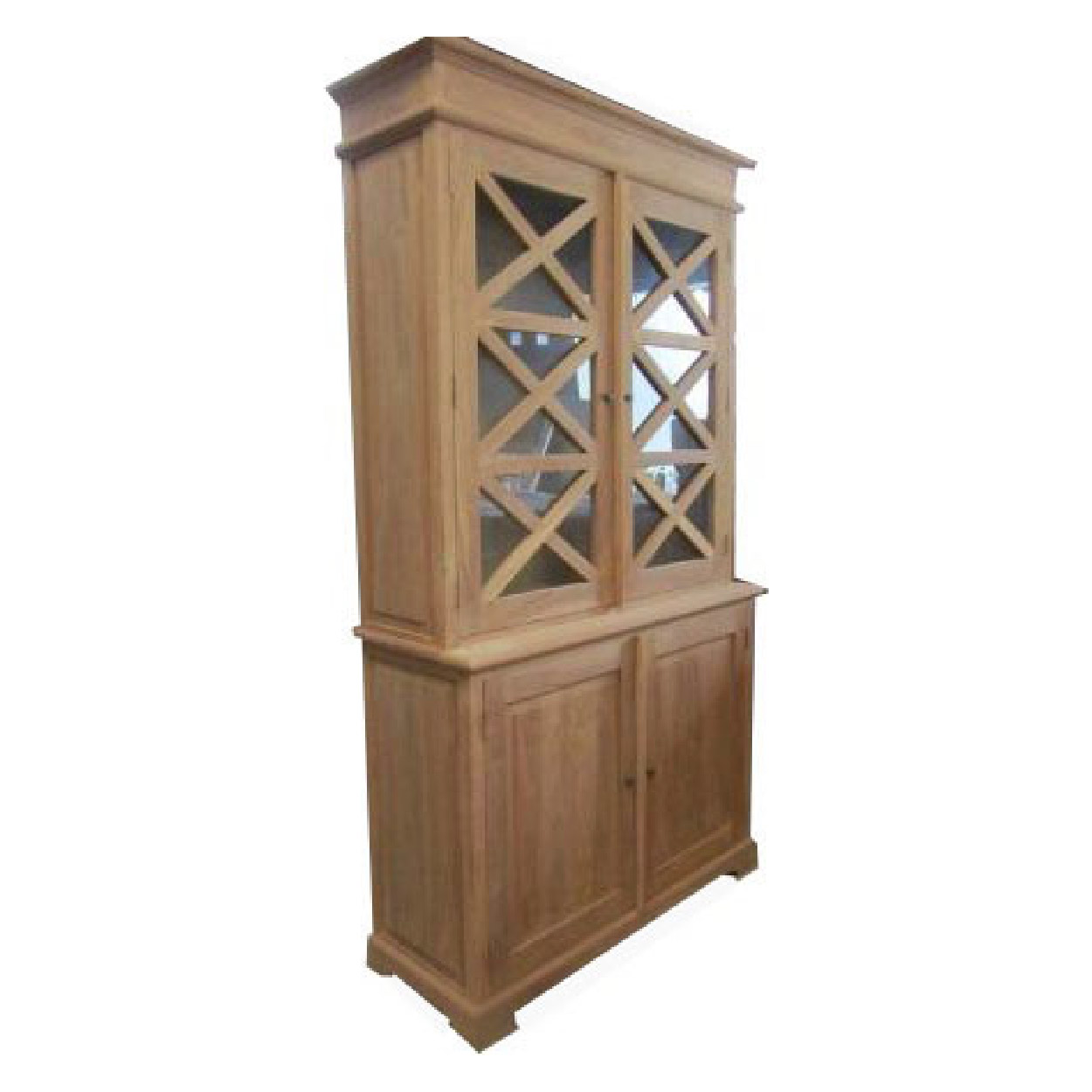 Vitrinekast van Teakhouthout Roosendaal 125 cm breed