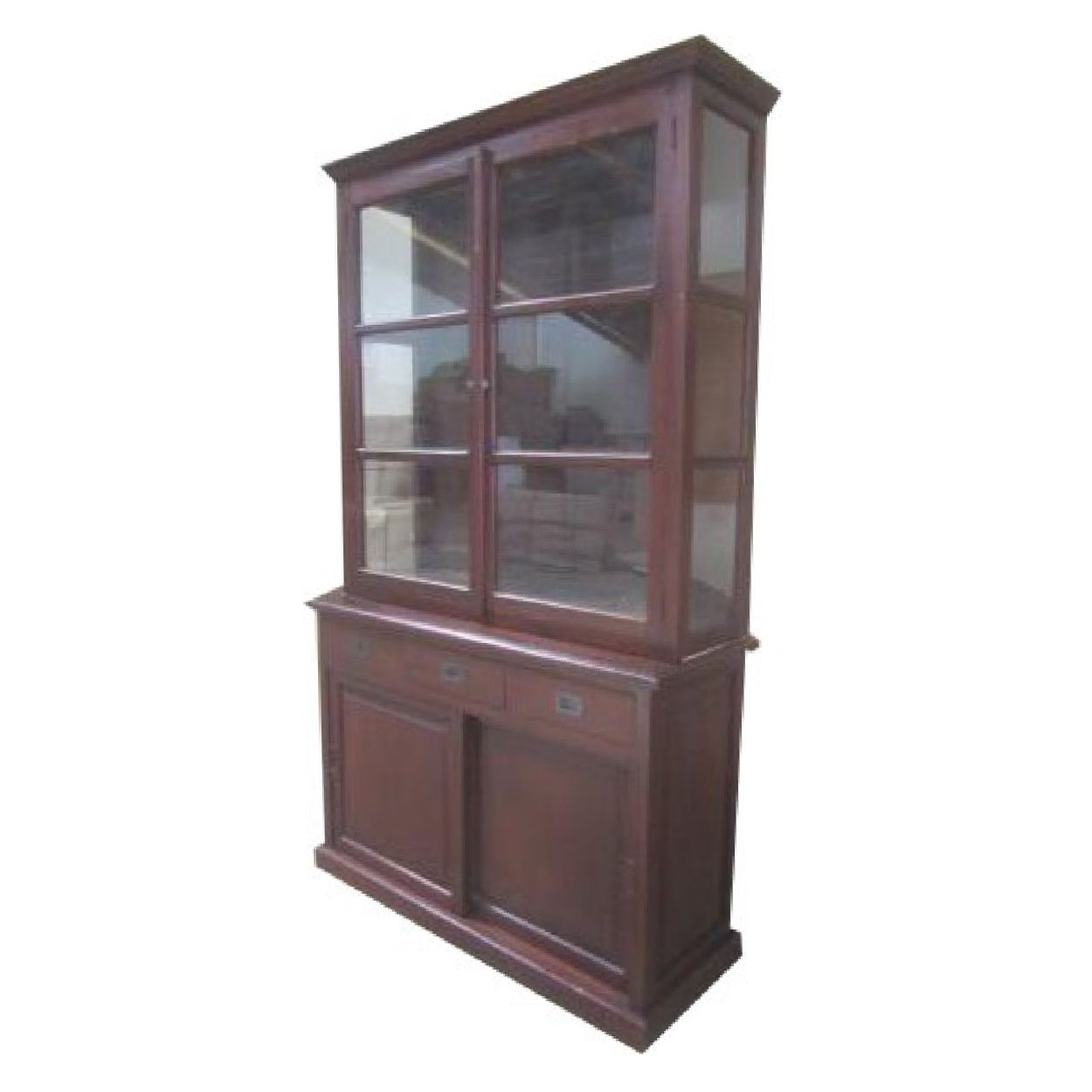 Vitrinekast van Teakhouthout Breda 130 cm breed