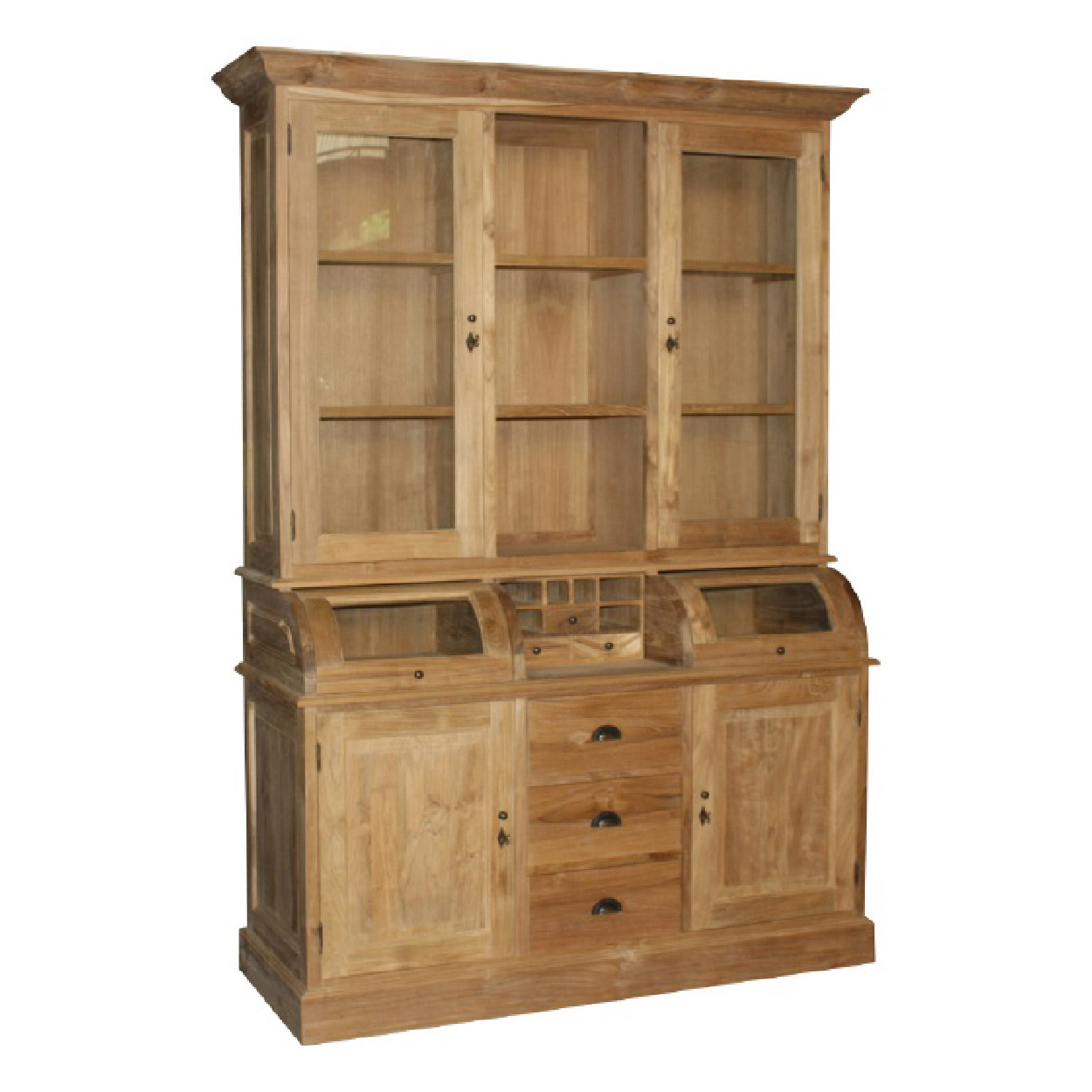 Vitrinekast van Teakhouthout Zaandam 160 cm breed