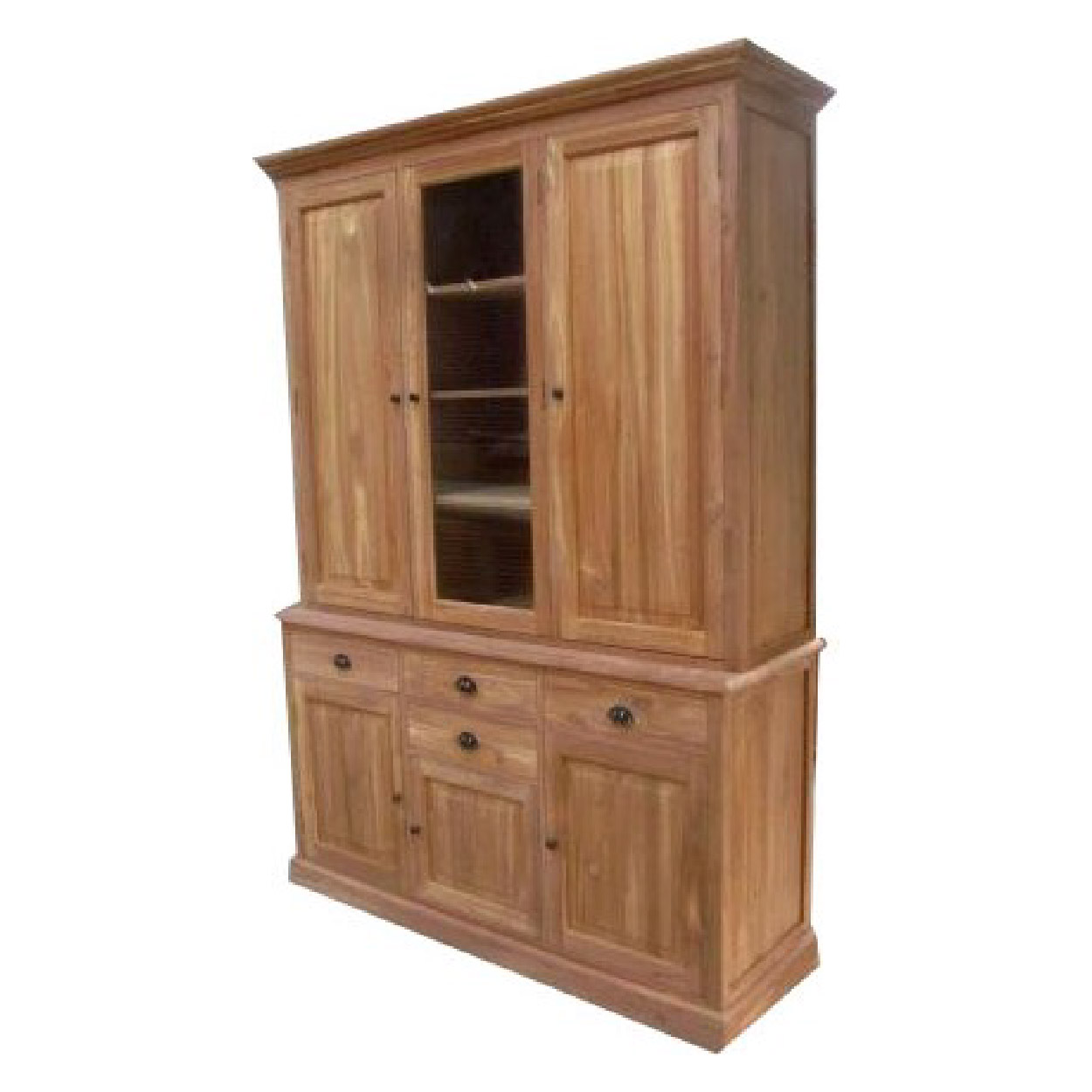 Vitrinekast van Teakhouthout Antwerpen 160 cm breed