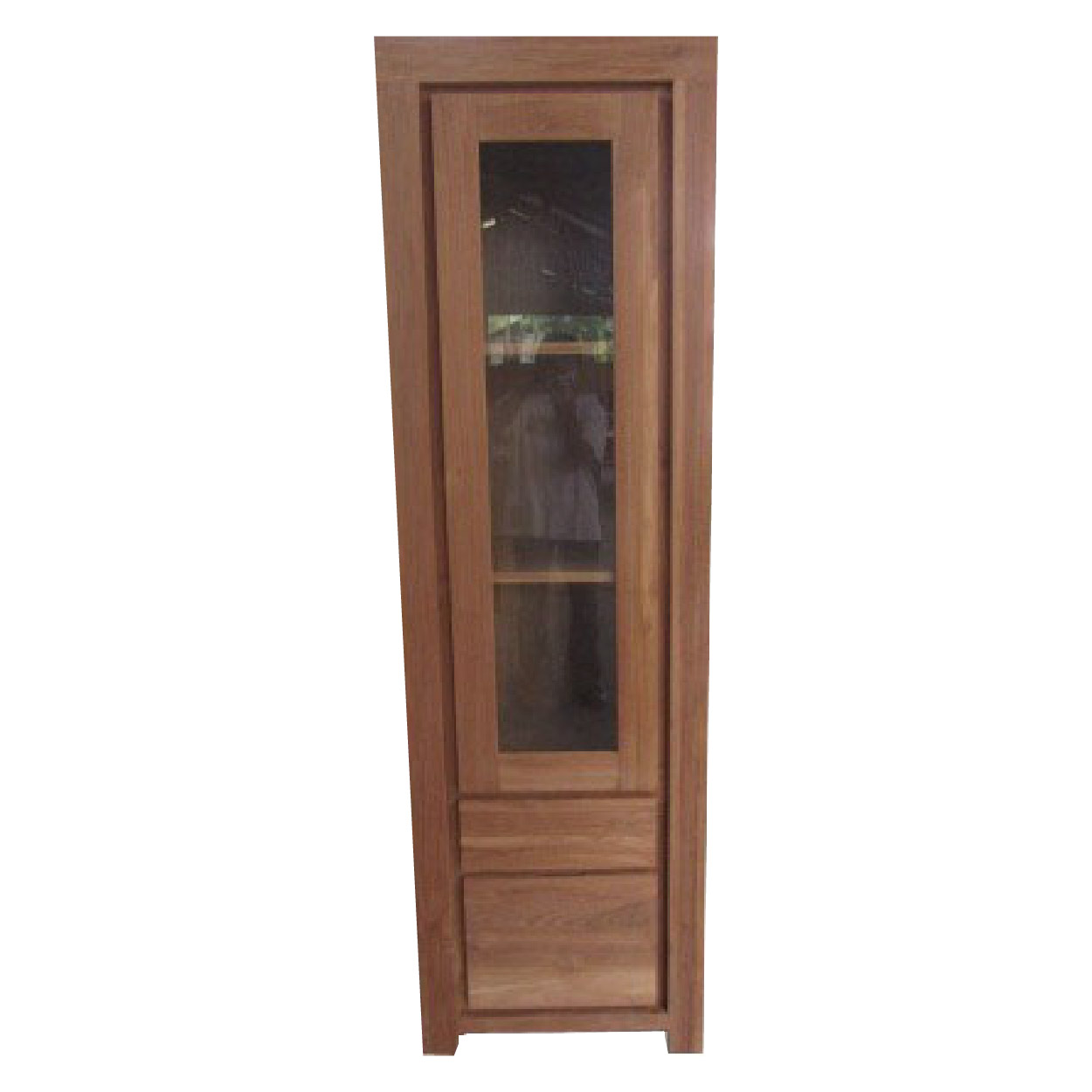 Vitrinekast van Teakhouthout Rotterdam 60 cm breed