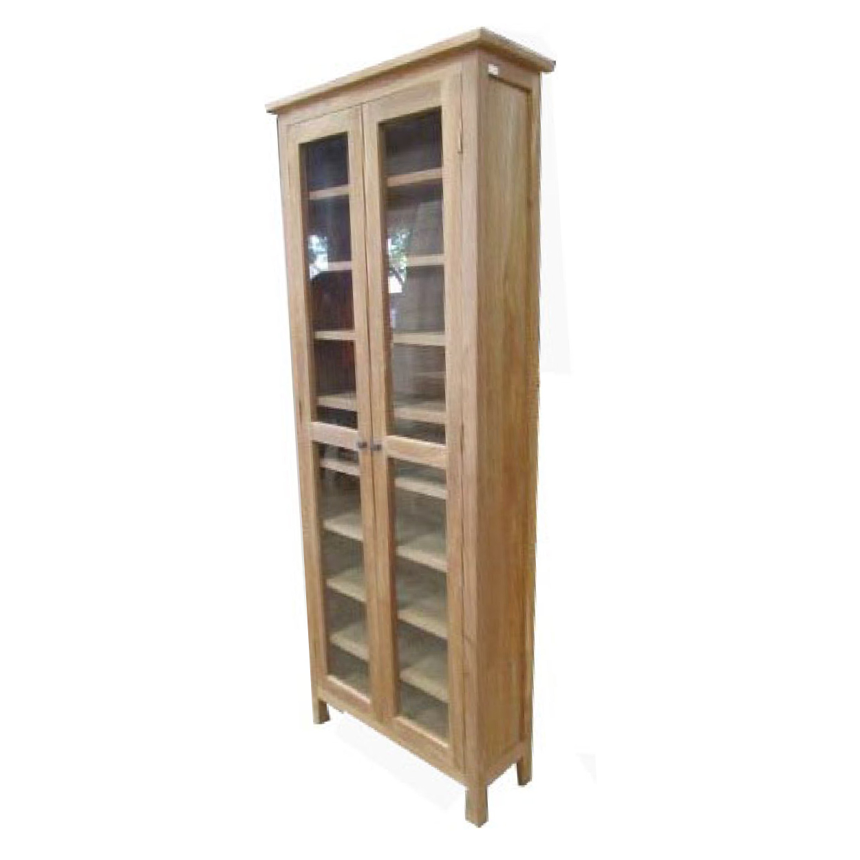 Vitrinekast van Teakhouthout Tower 70 cm breed