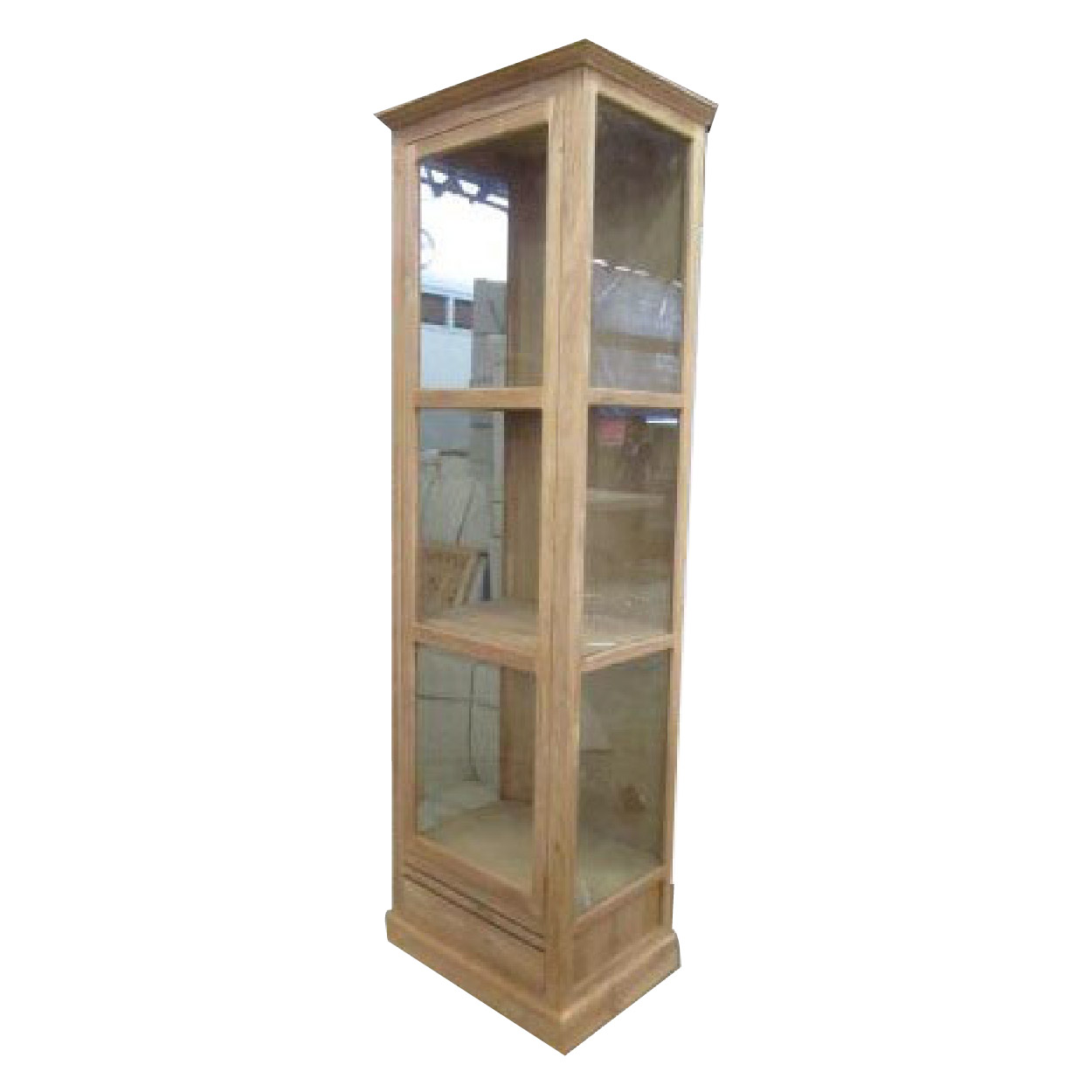 Vitrinekast van Teakhouthout Almere 70 cm breed