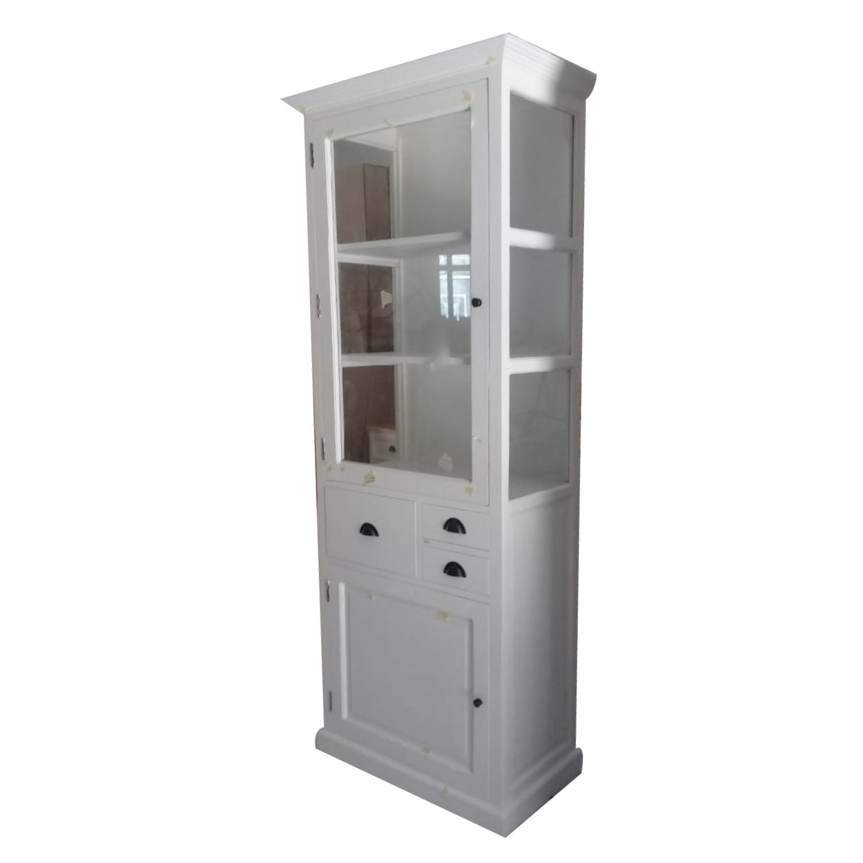 Vitrinekast van Teakhouthout Strijen 80 cm breed