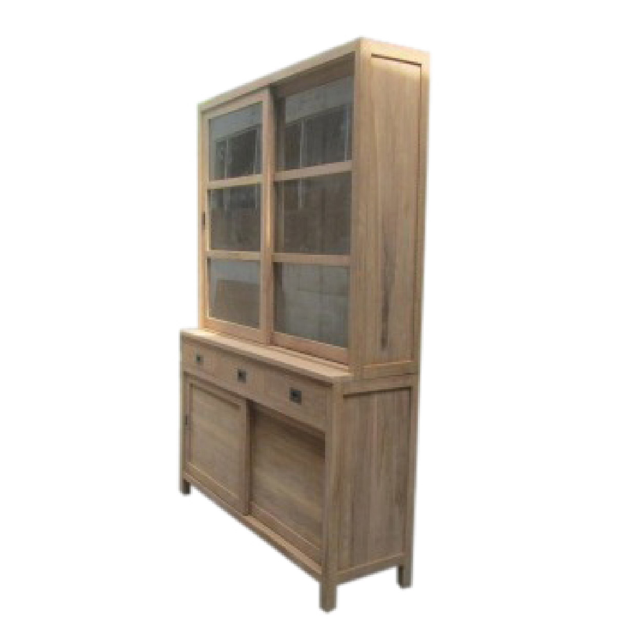 Vitrinekast van Teakhouthout Utrecht 120 cm breed