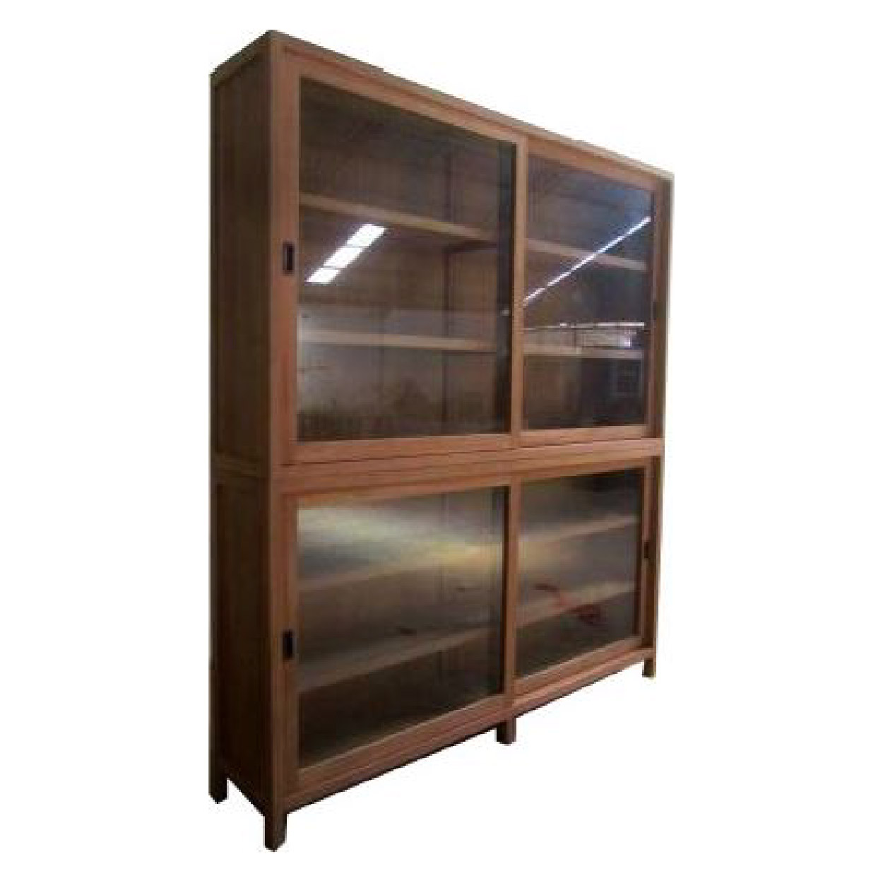 Vitrinekast van Teakhouthout Baarle 208 cm breed