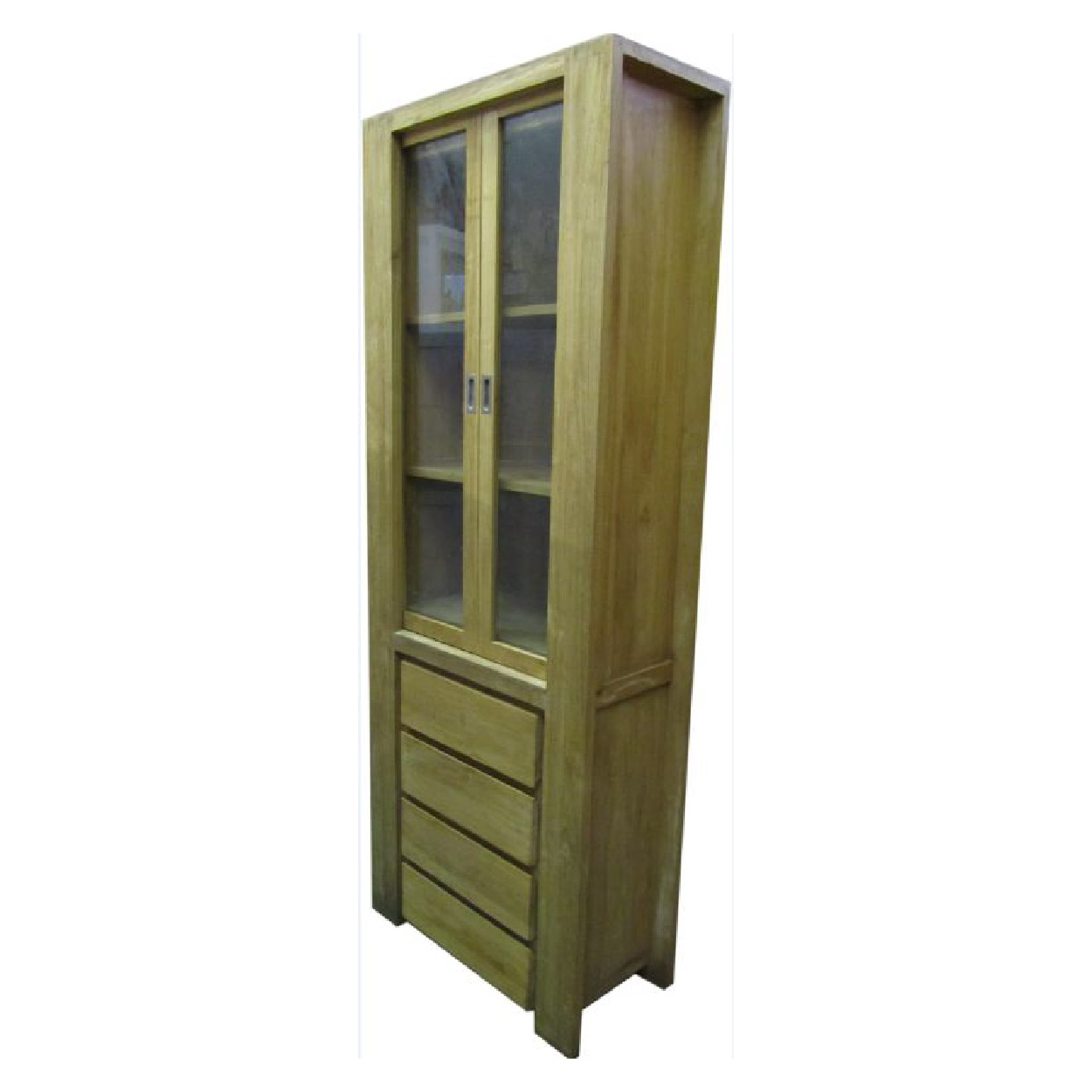 Vitrinekast van Teakhouthout Den Haag 80 cm breed