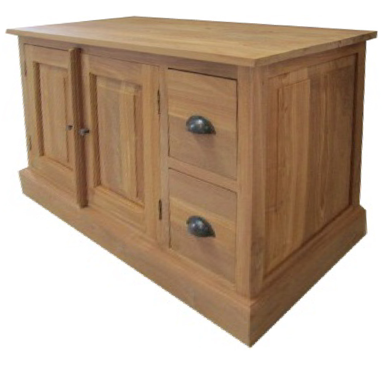 TV dressoir van Teakhouthout Den Bosch 70 cm hoog
