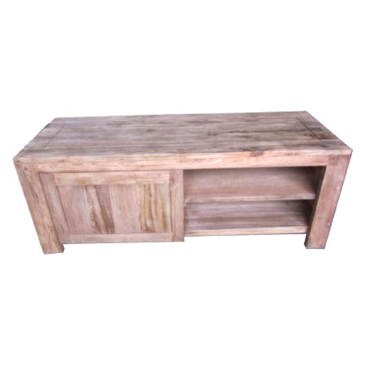 TV dressoir van Teakhout Recycledhout Utrecht 45 cm hoog