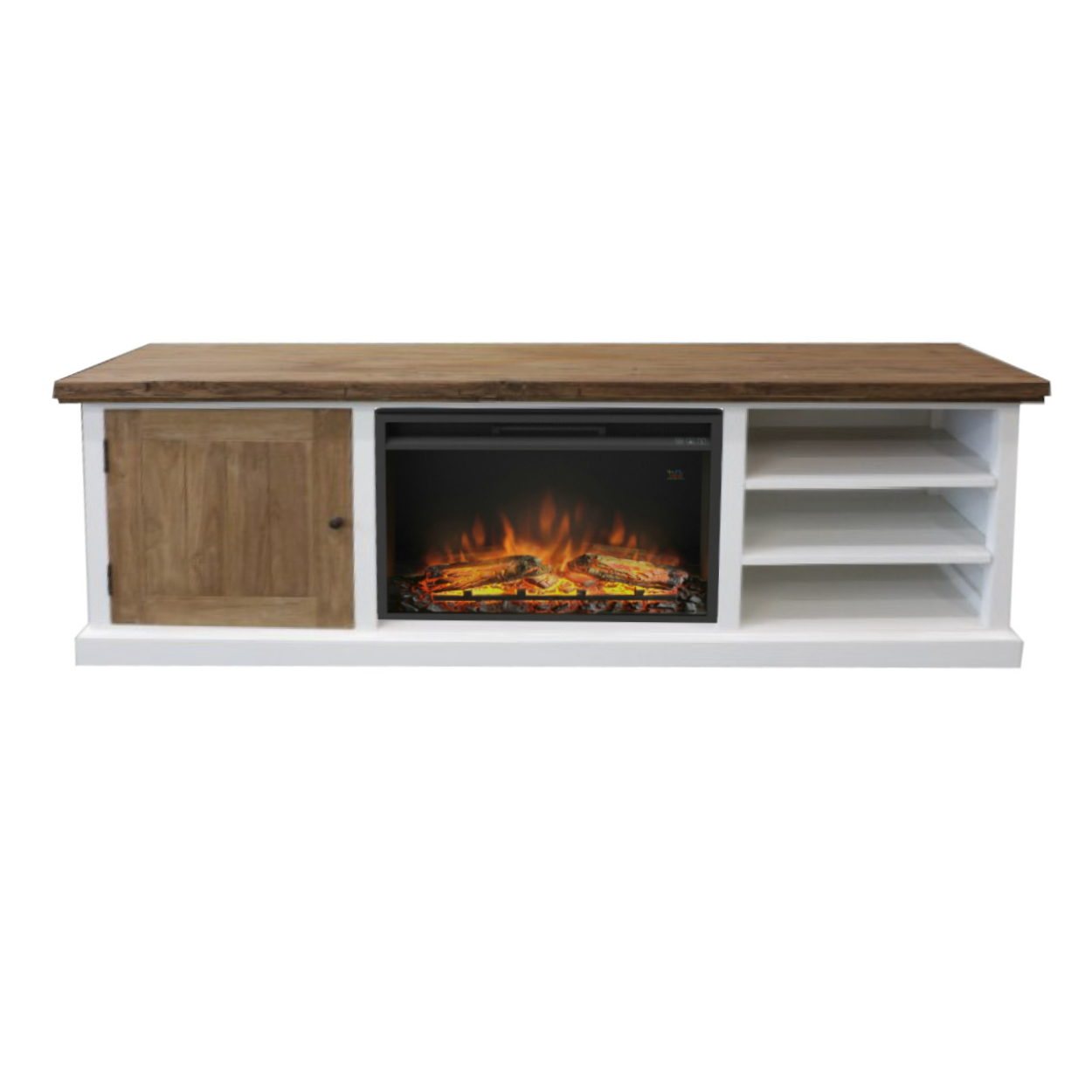 TV dressoir van Teakhout, Mindihout Maison Bella 60 cm hoog