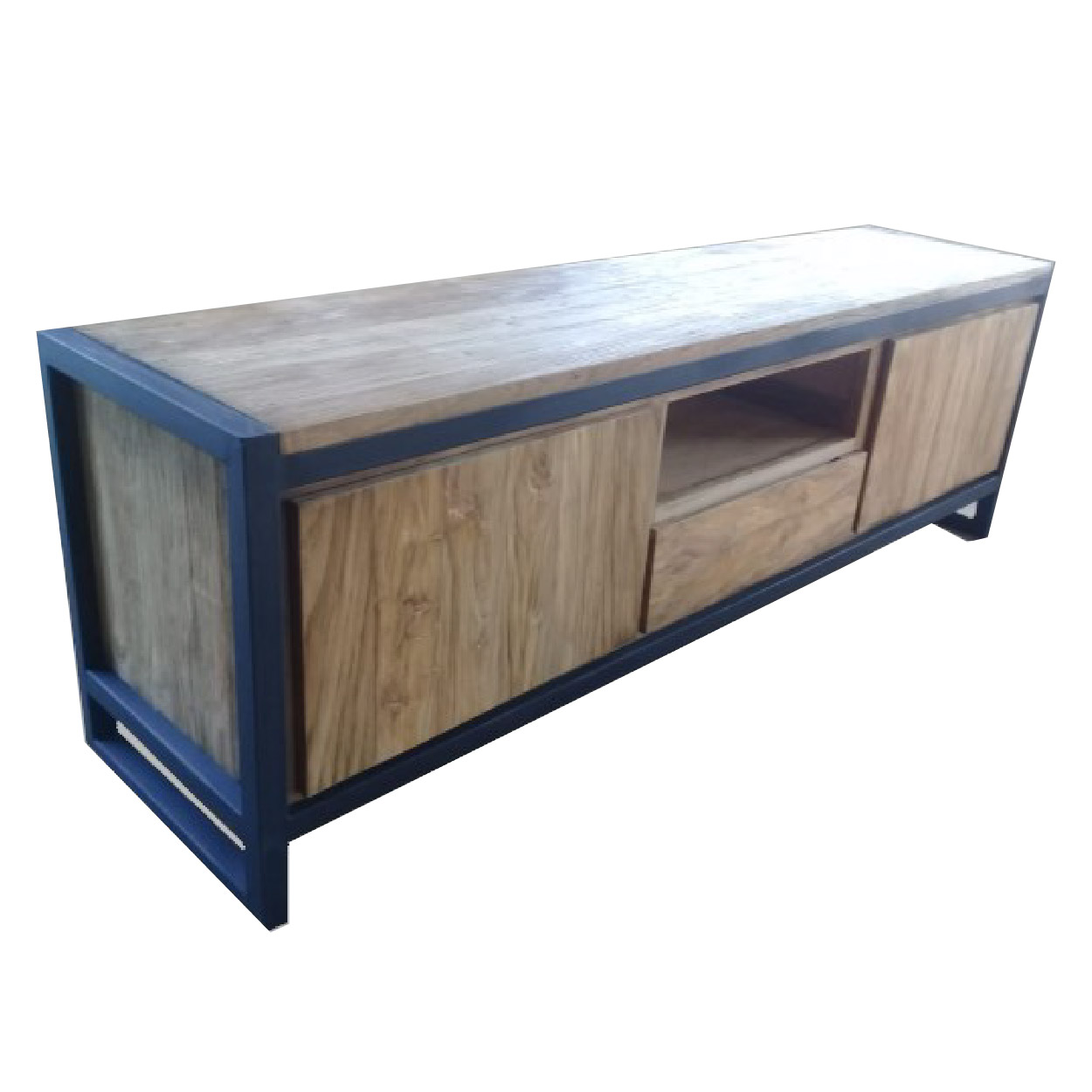 TV dressoir van Teakhout Recycledhout Ricardo 65 cm hoog