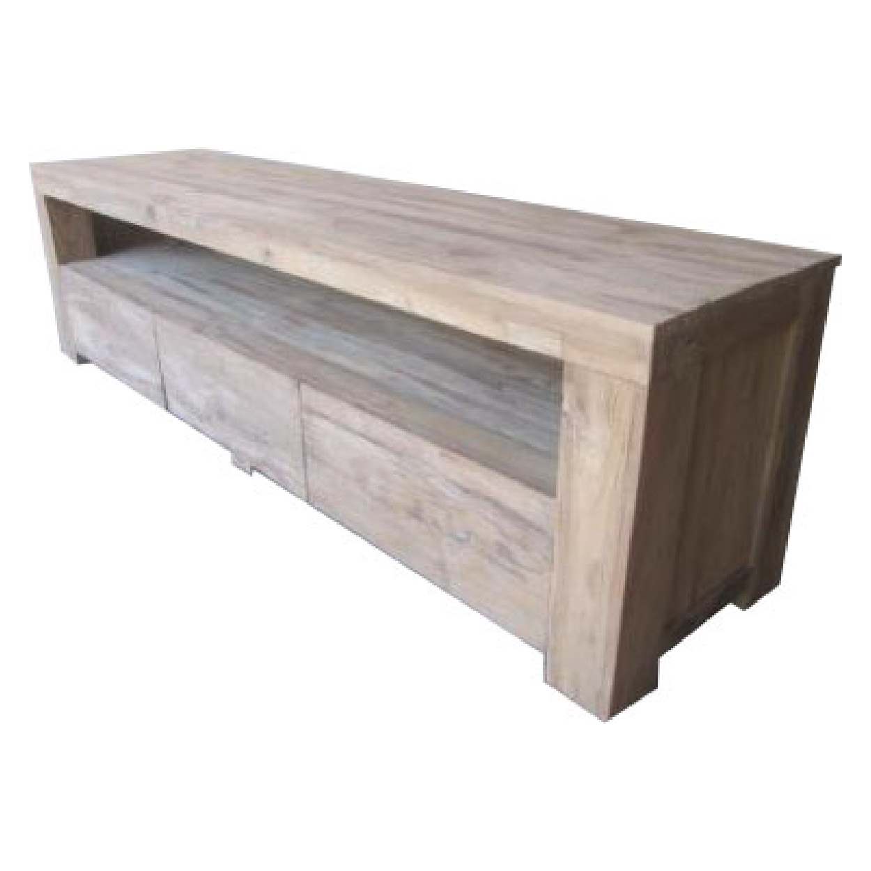 Teakhout Recycled TV dressoir Leiden 210 cm