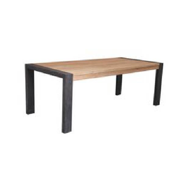 Eettafel met stalen N-Poot 120 - 300 cm