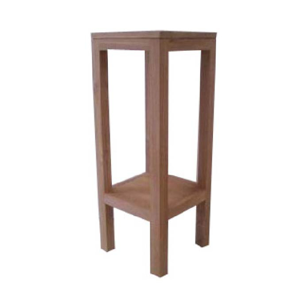 Teakhout houten plantentafel met onderblad Almelo laag