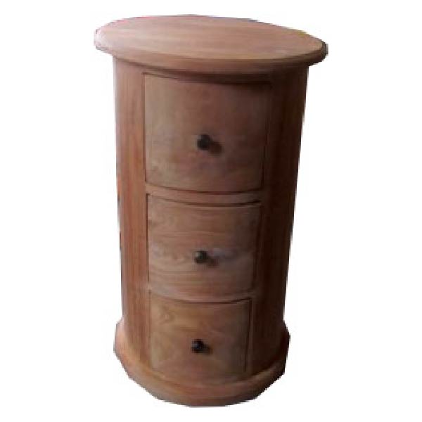 Ronde plantentafel van Teakhouthout diameter 40 en 70 cm hoog Maldegem