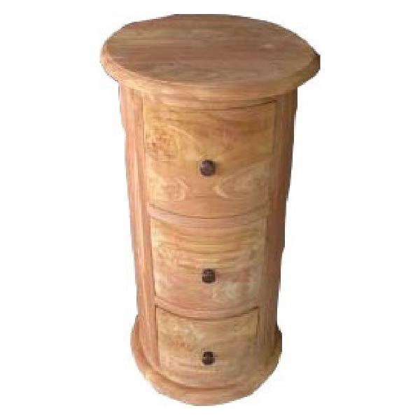 Ronde plantentafel van Teakhouthout diameter 40 en 90 cm hoog Maldegem