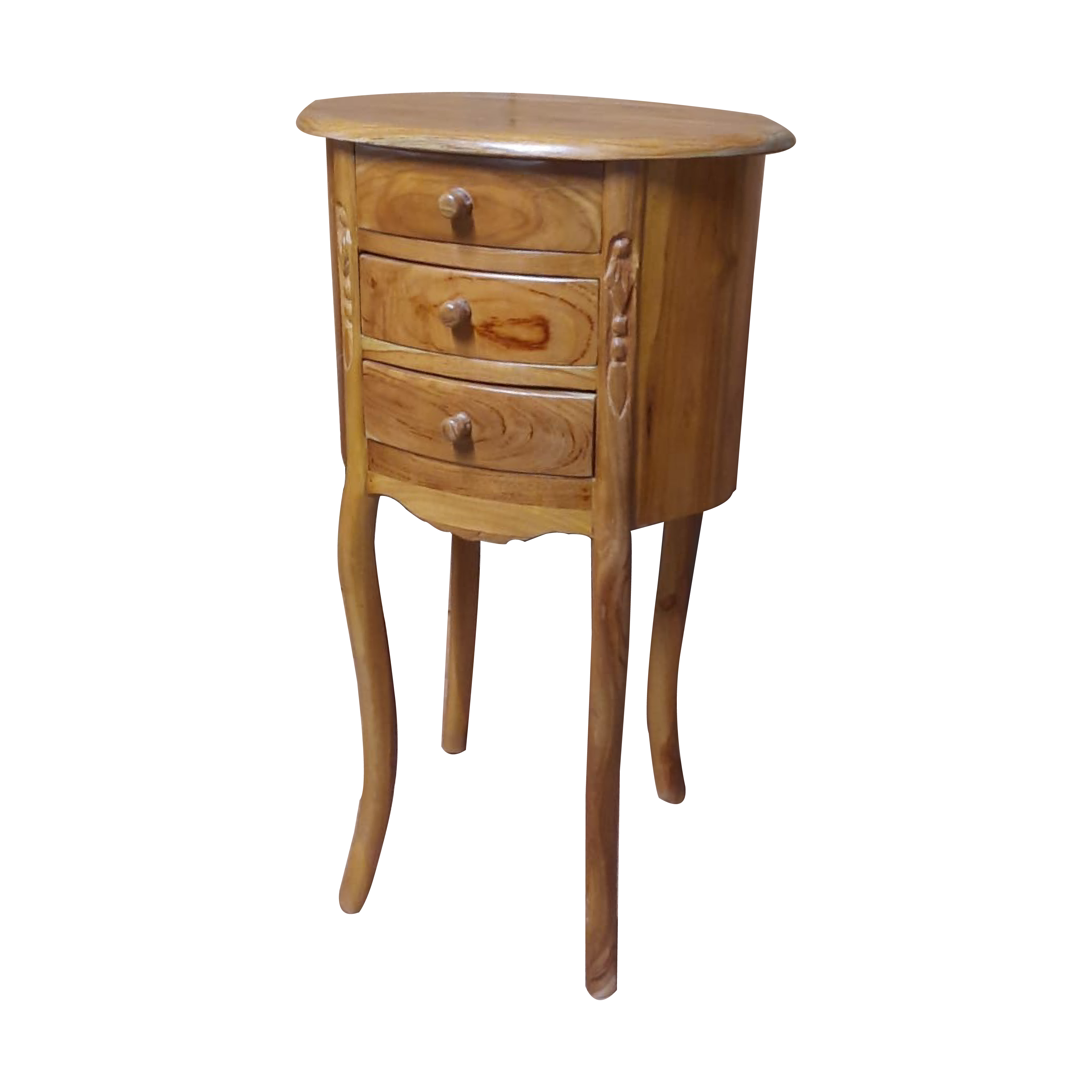 Ovale telefoontafel met gebogen poten Classico