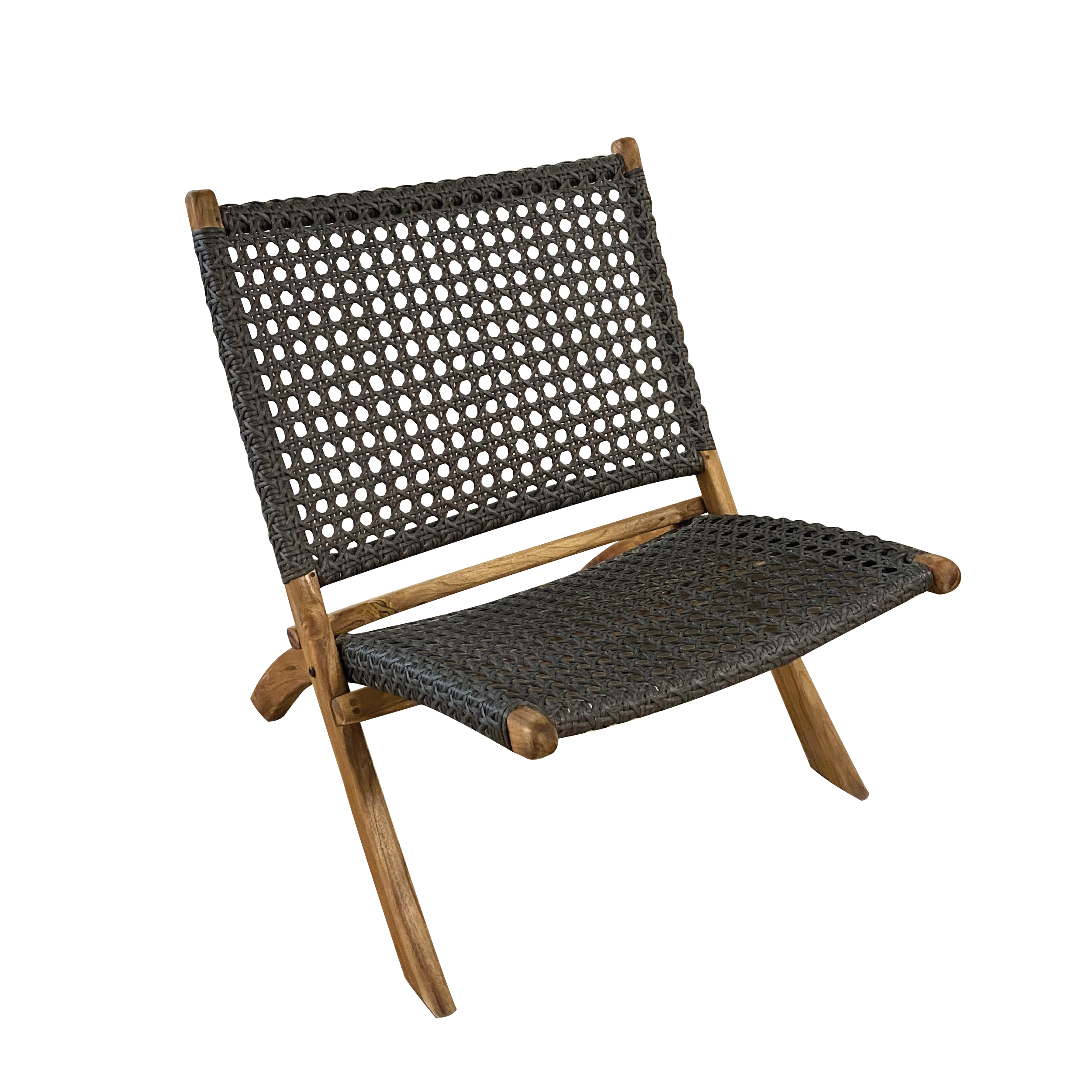 Klapstoel Wicker met Teakhouthouten frame