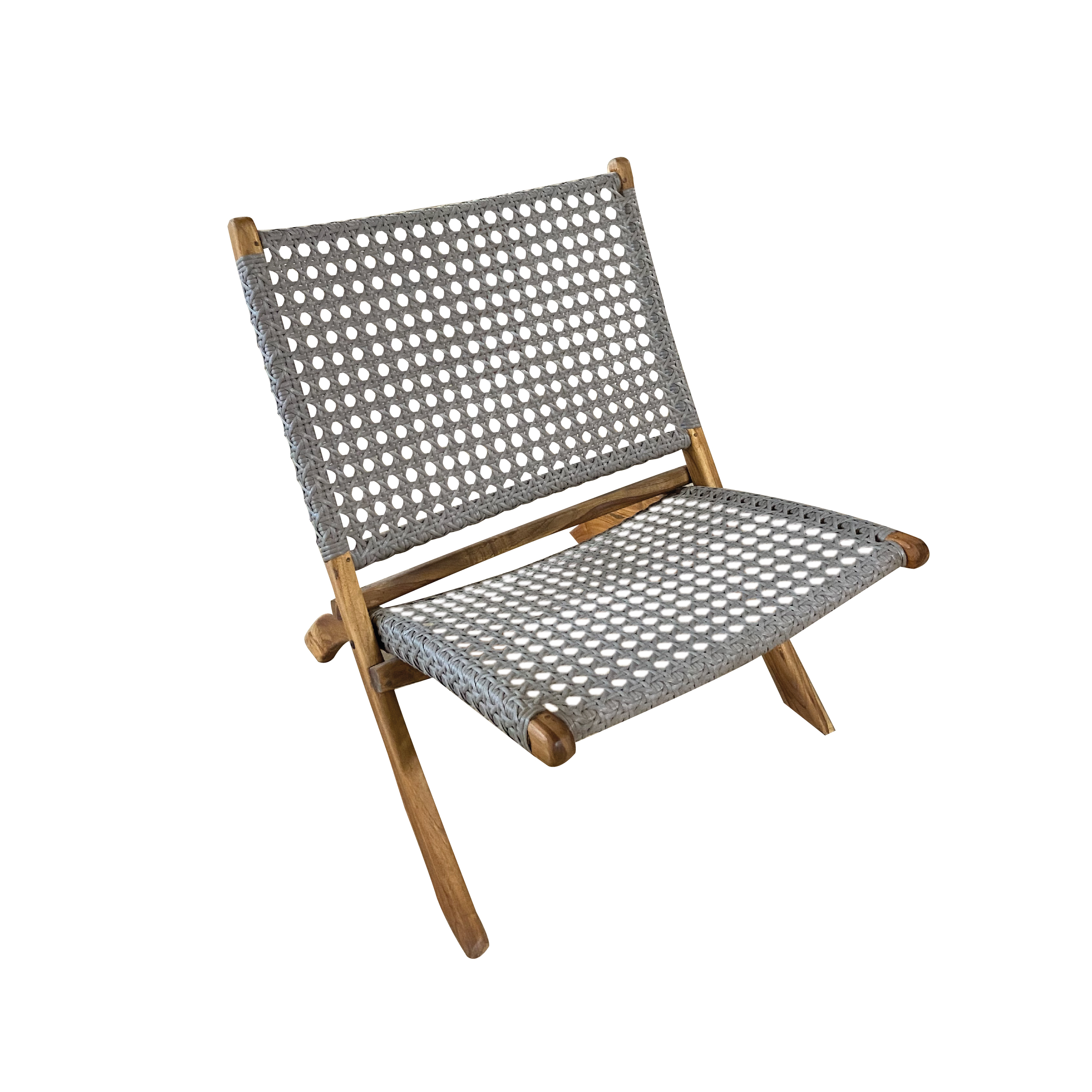 Klapstoel Wicker met Teakhouthouten frame