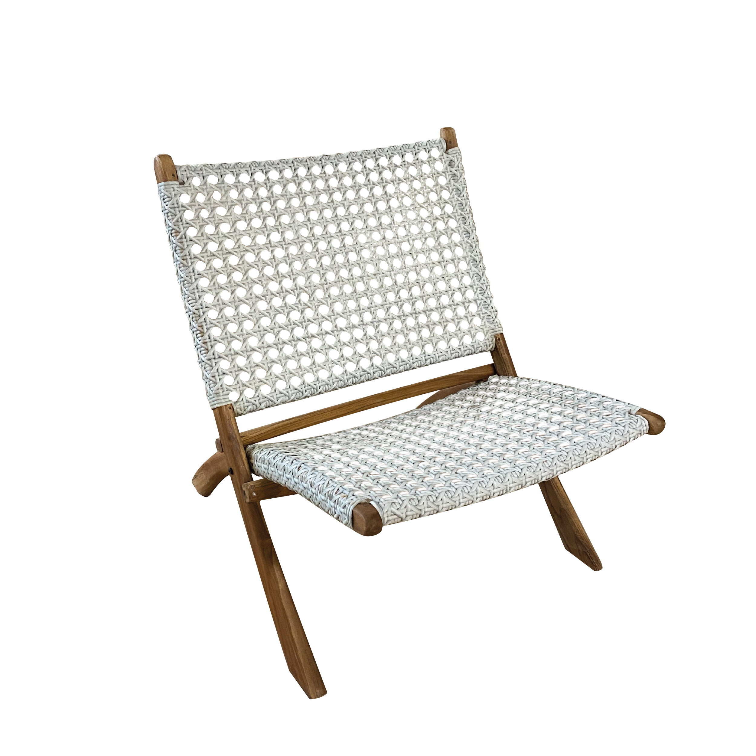 Klapstoel Wicker met Teakhouthouten frame