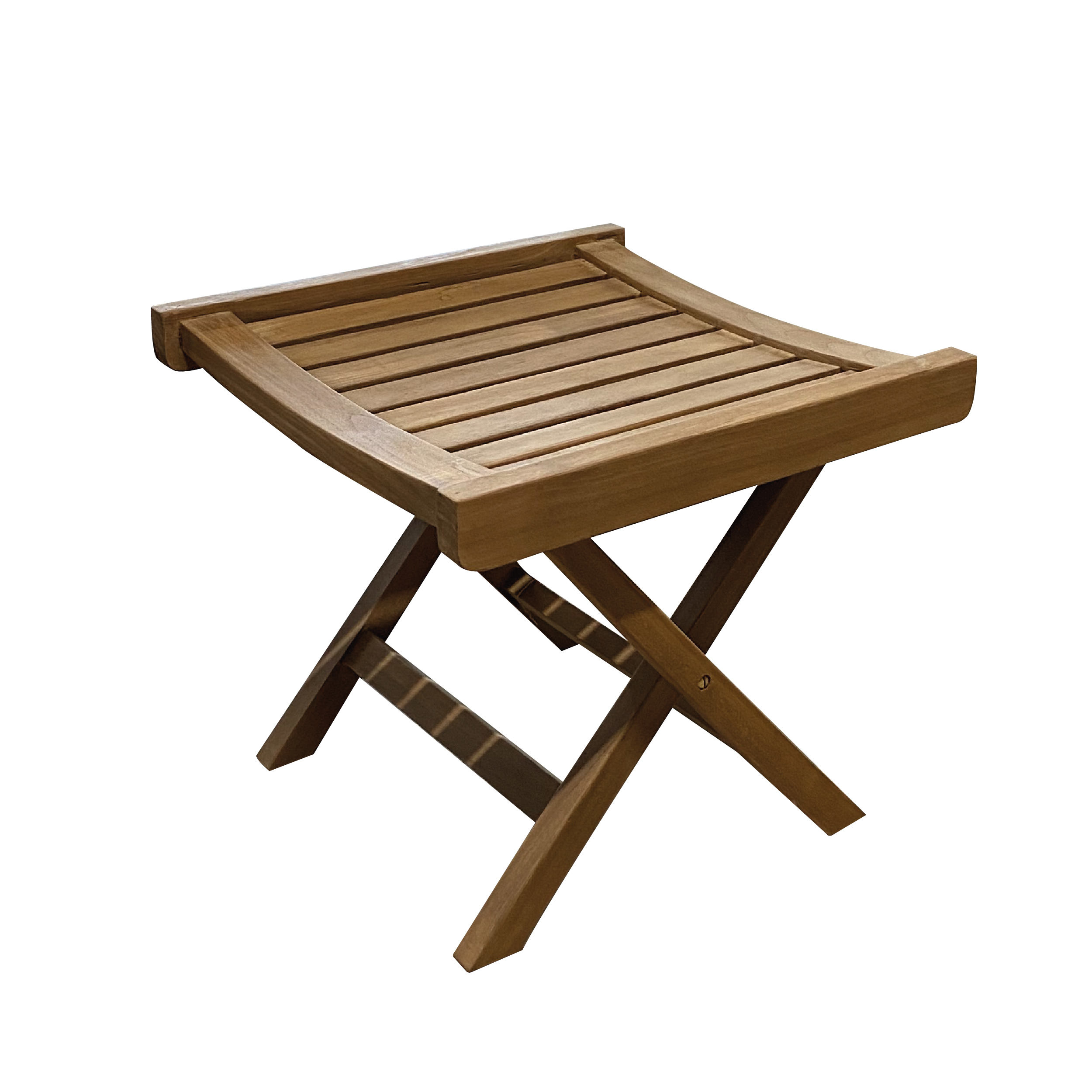 Hocker van Teakhouthout Mena 45 cm hoog