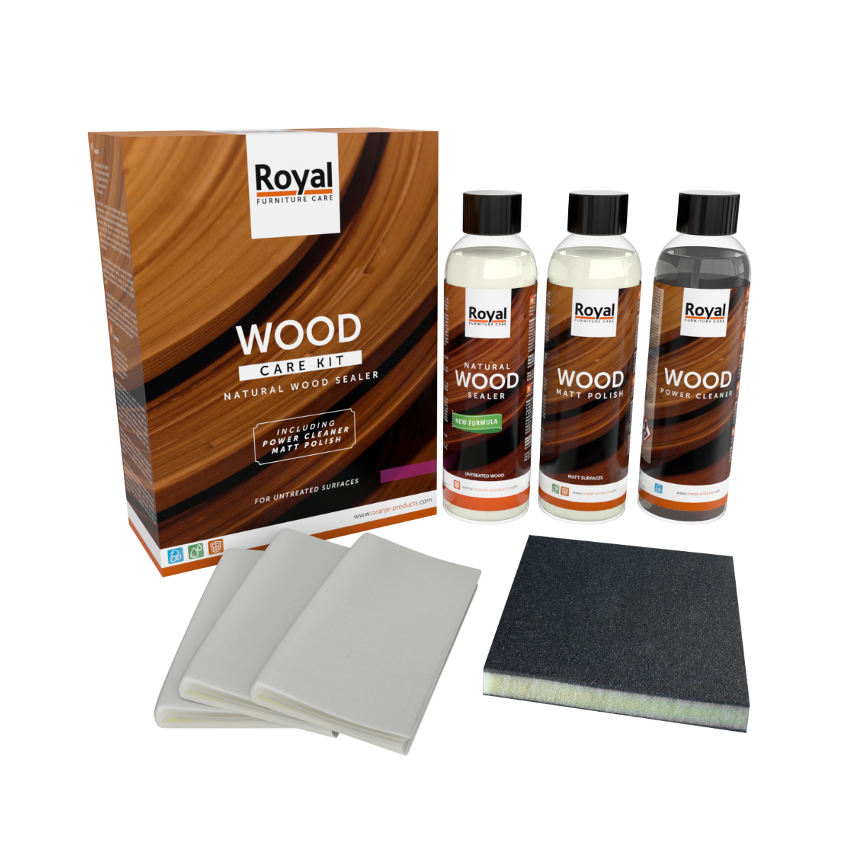 Wood Care Kit 3 in 1 pakket