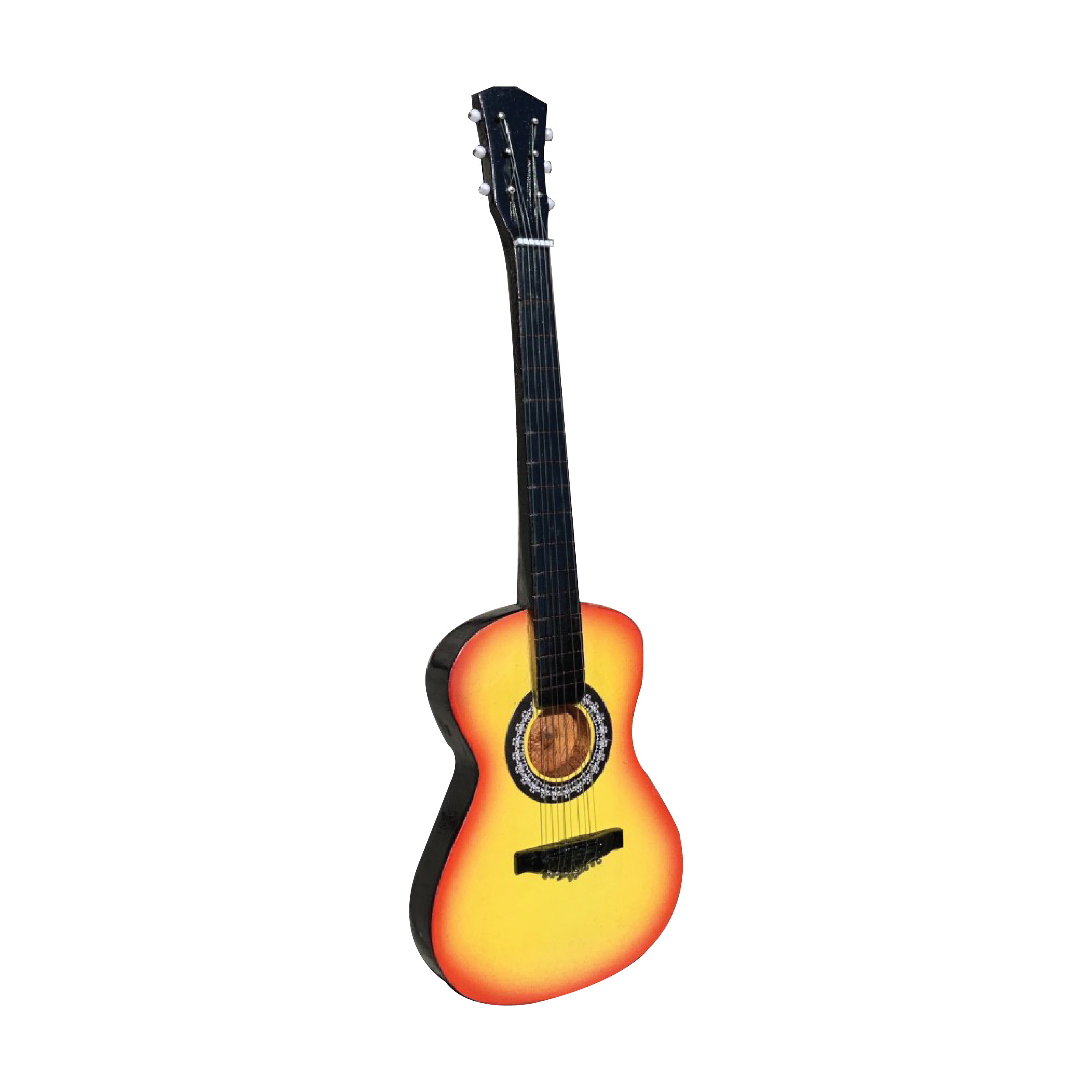 Miniatuur elektrische gitaar geel