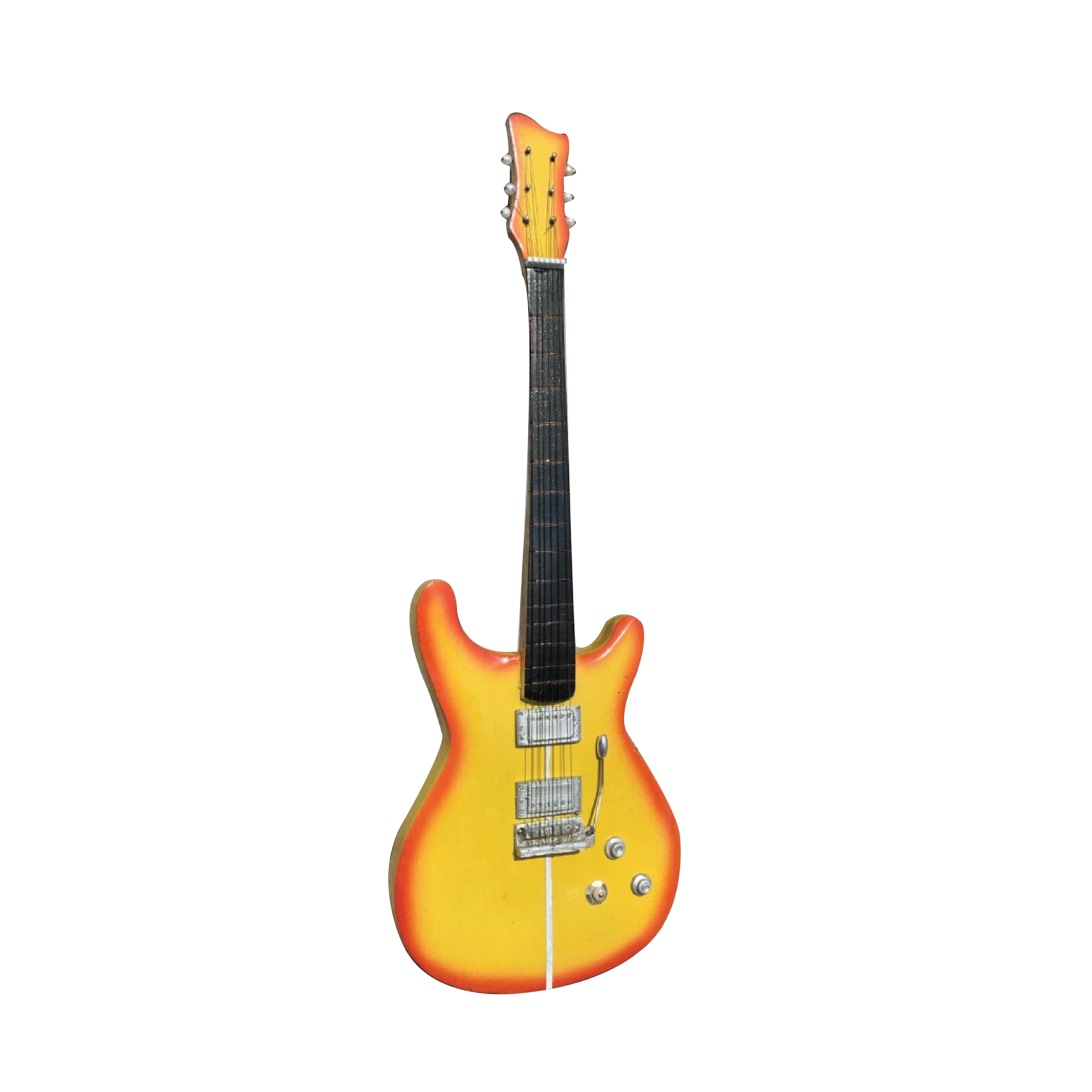 Miniatuur elektrische gitaar Fender geel