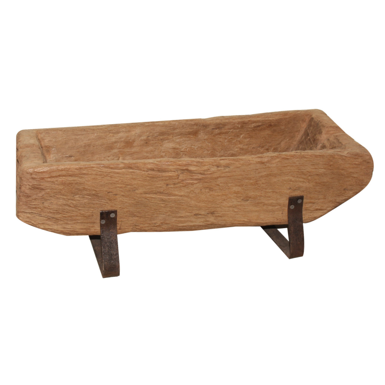 Oud houten bielzen Bak 65 cm