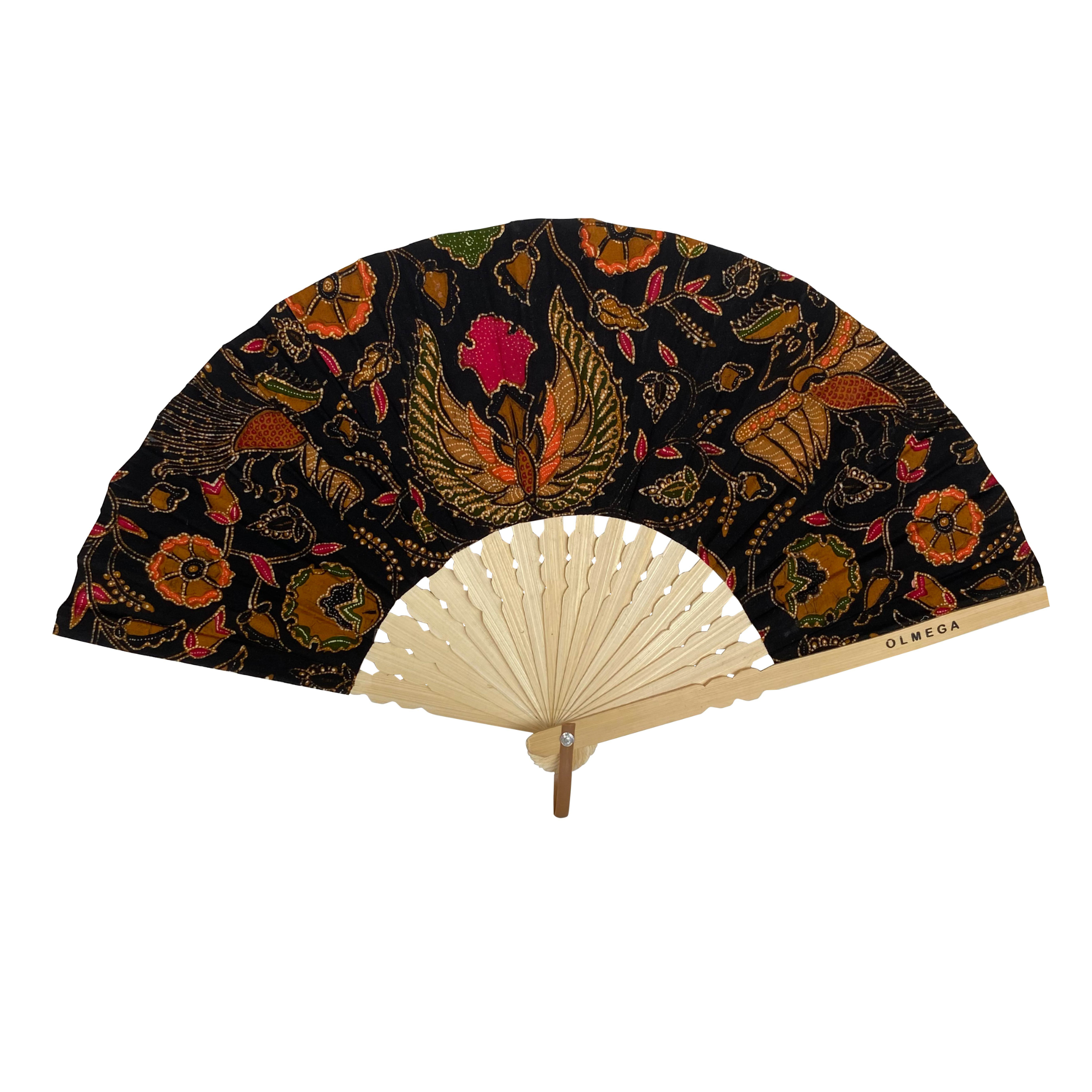 Batik Waaier Zwart