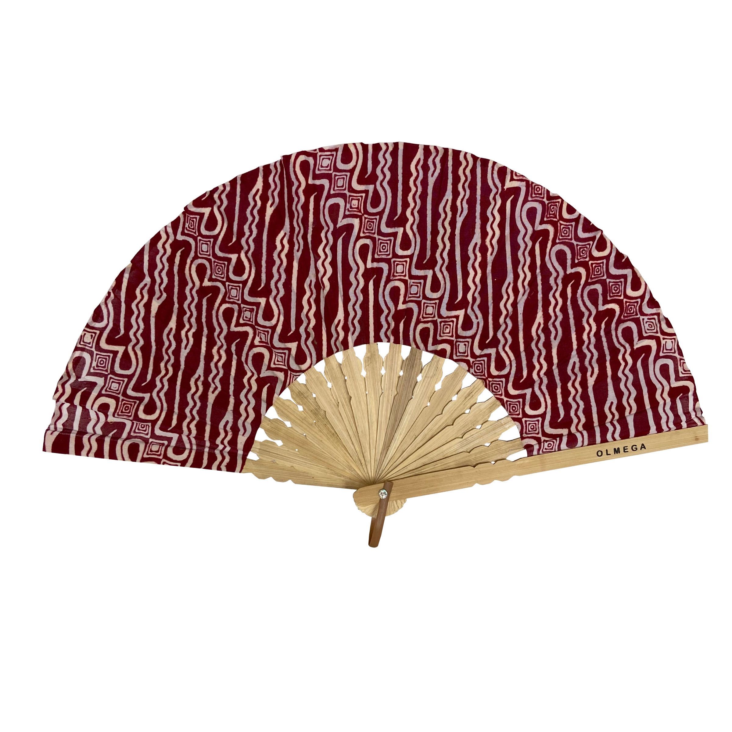 Batik Waaier Bordeaux