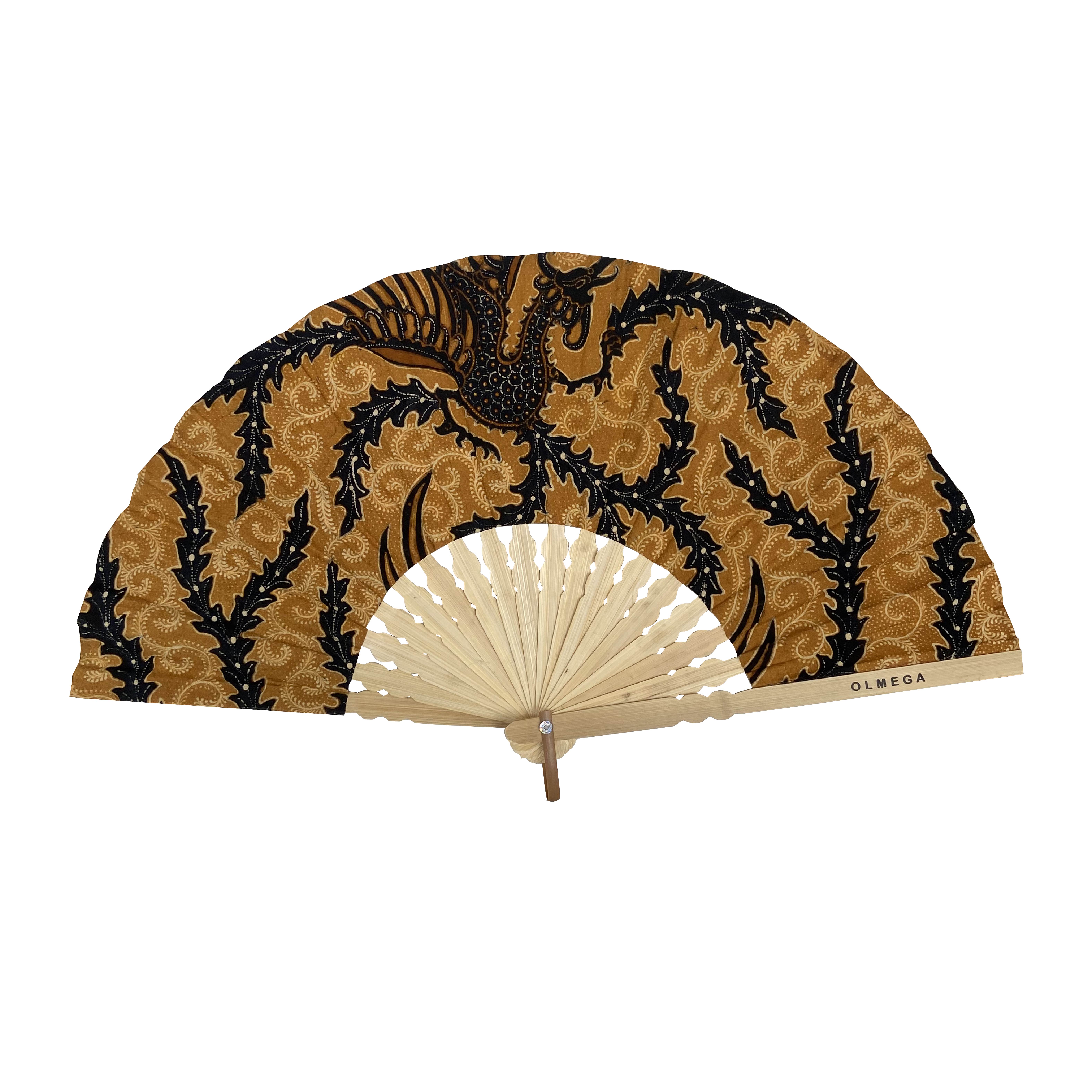 Batik Waaier Oker Geel