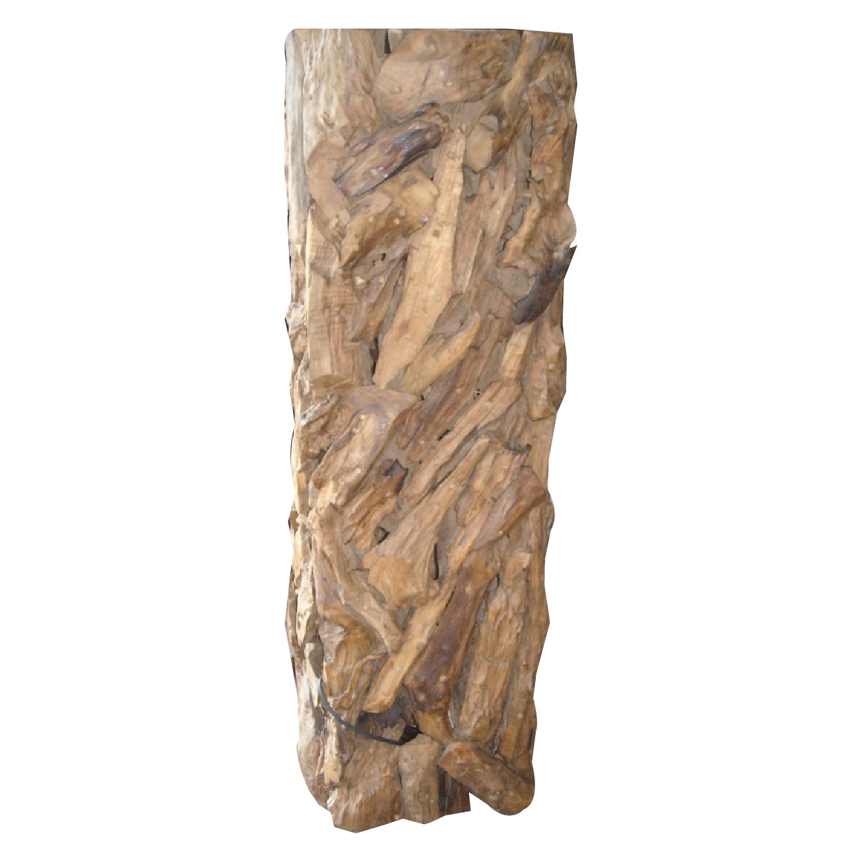 Drijfhouten zuil vloerlamp 100 cm hoog