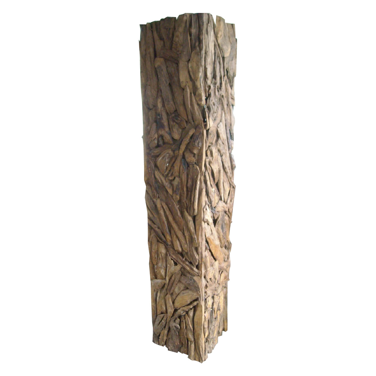 Drijfhouten zuil vloerlamp 180 cm hoog