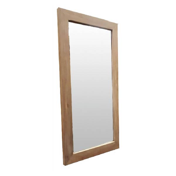 Kleine spiegel met recycled Teakhout frame Rossum